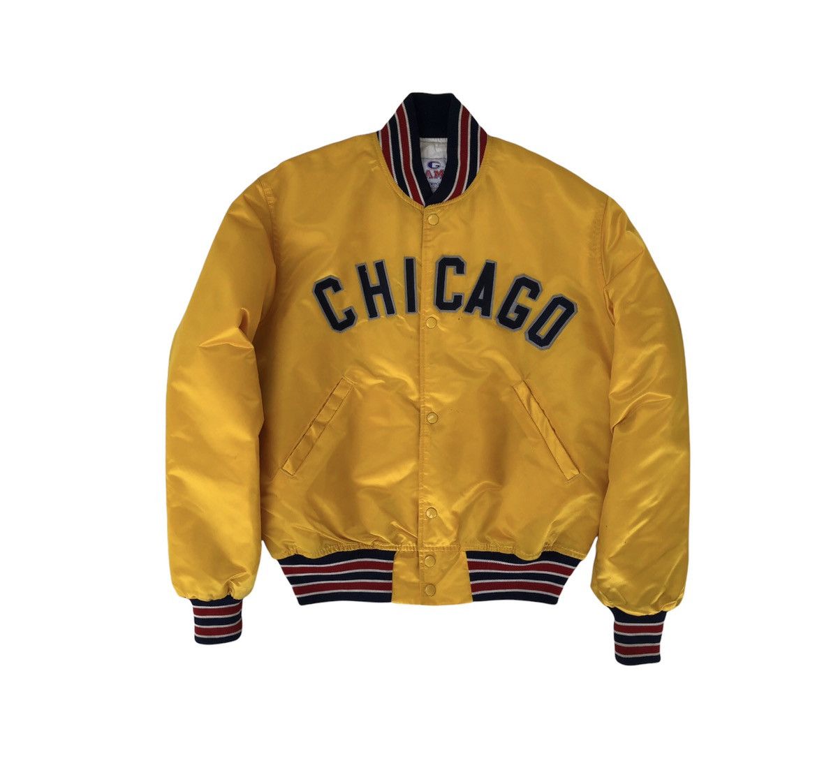 Vintage 🔥Vintage Game Sportswear Ltd Chicago Yellow Varsity Jacket Size US L / EU 52-54 / 3 - 7 Thumbnail