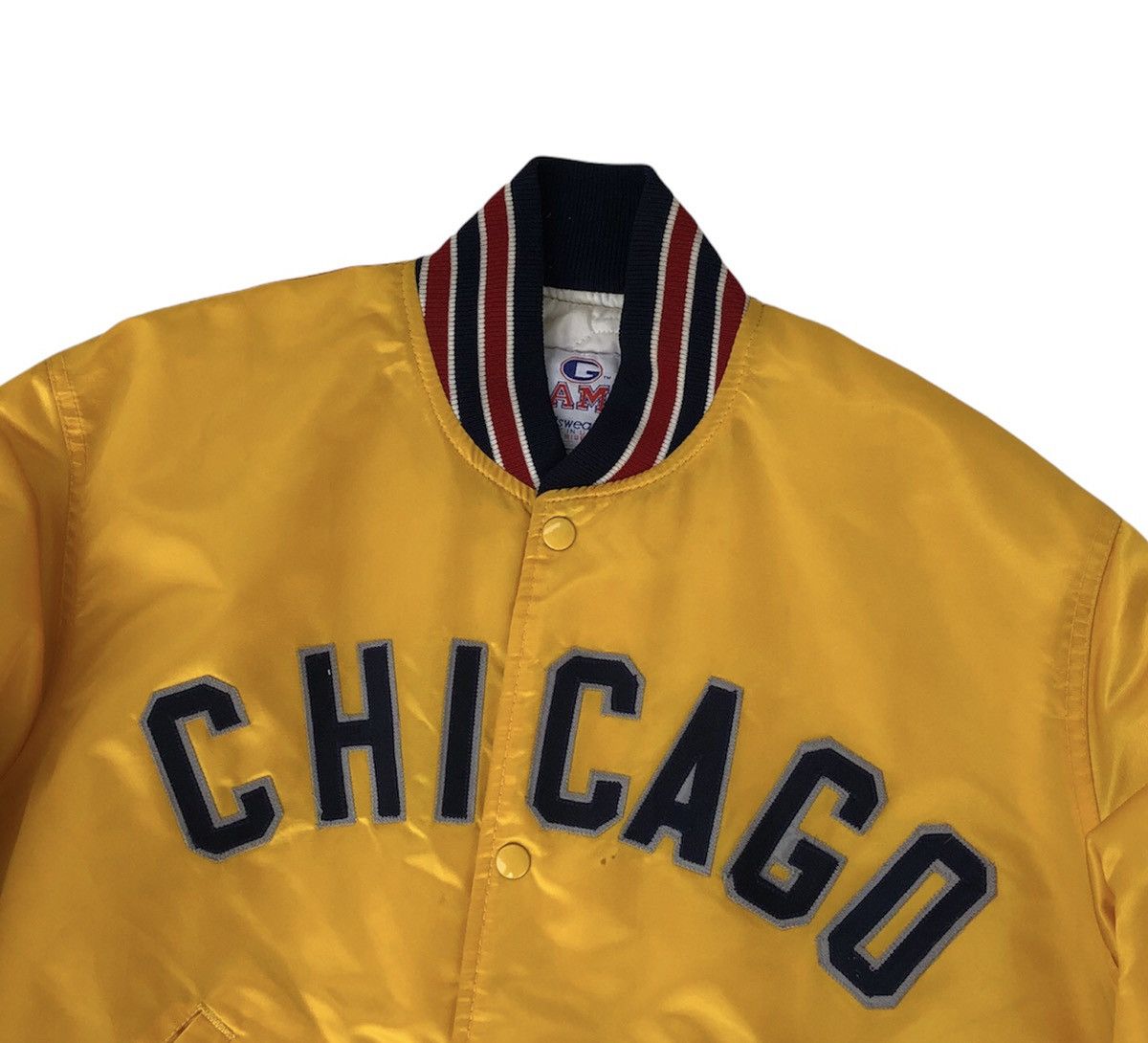 Vintage 🔥Vintage Game Sportswear Ltd Chicago Yellow Varsity Jacket Size US L / EU 52-54 / 3 - 10 Thumbnail
