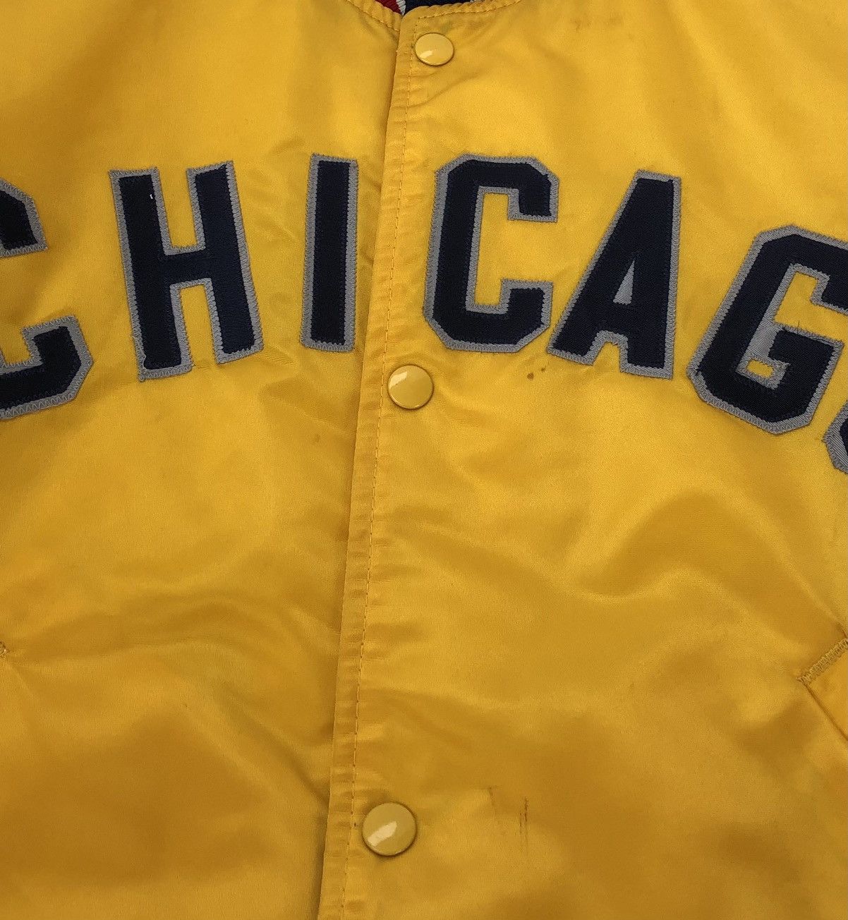 Vintage 🔥Vintage Game Sportswear Ltd Chicago Yellow Varsity Jacket Size US L / EU 52-54 / 3 - 11 Thumbnail