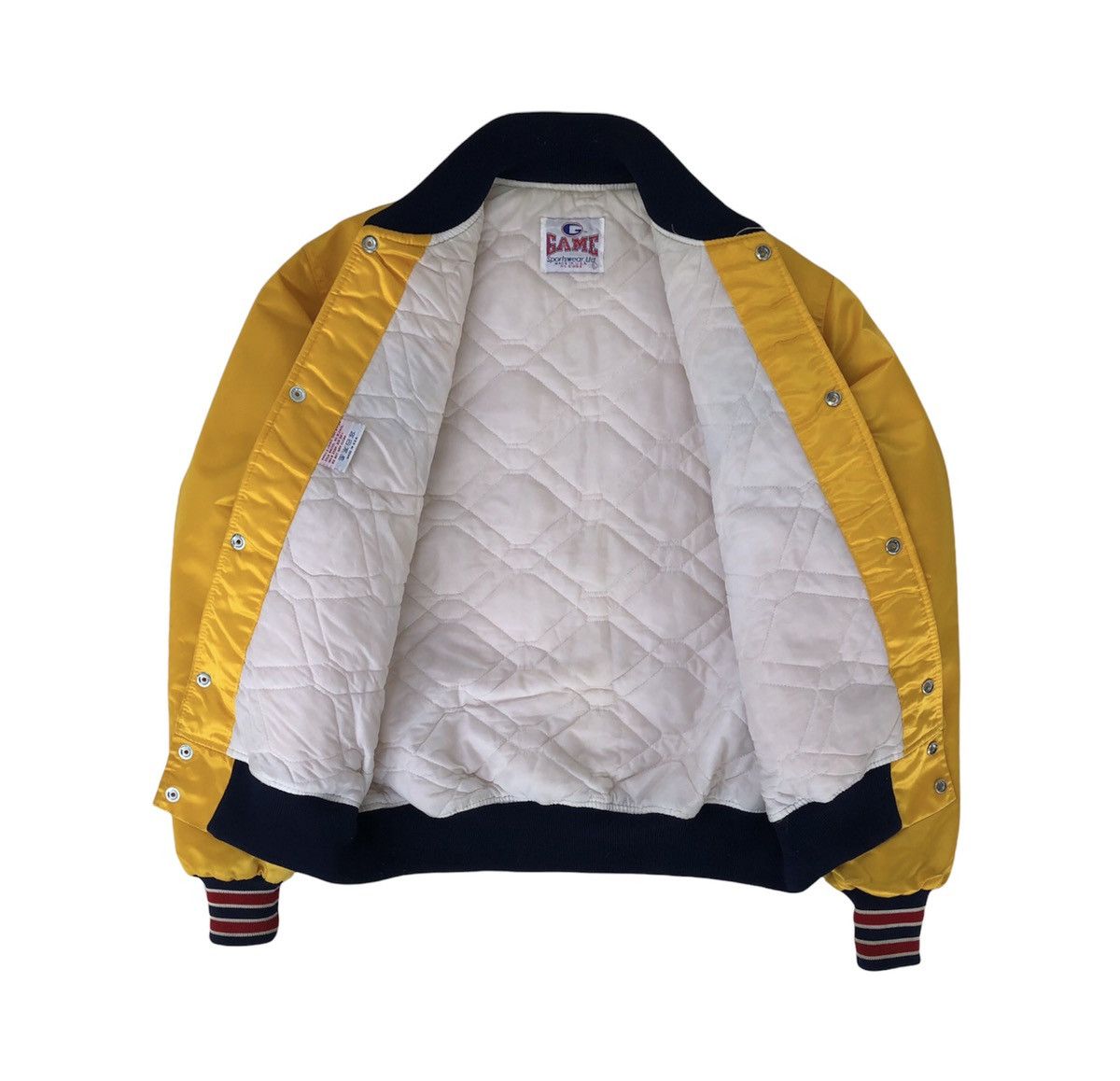 Vintage 🔥Vintage Game Sportswear Ltd Chicago Yellow Varsity Jacket Size US L / EU 52-54 / 3 - 8 Thumbnail