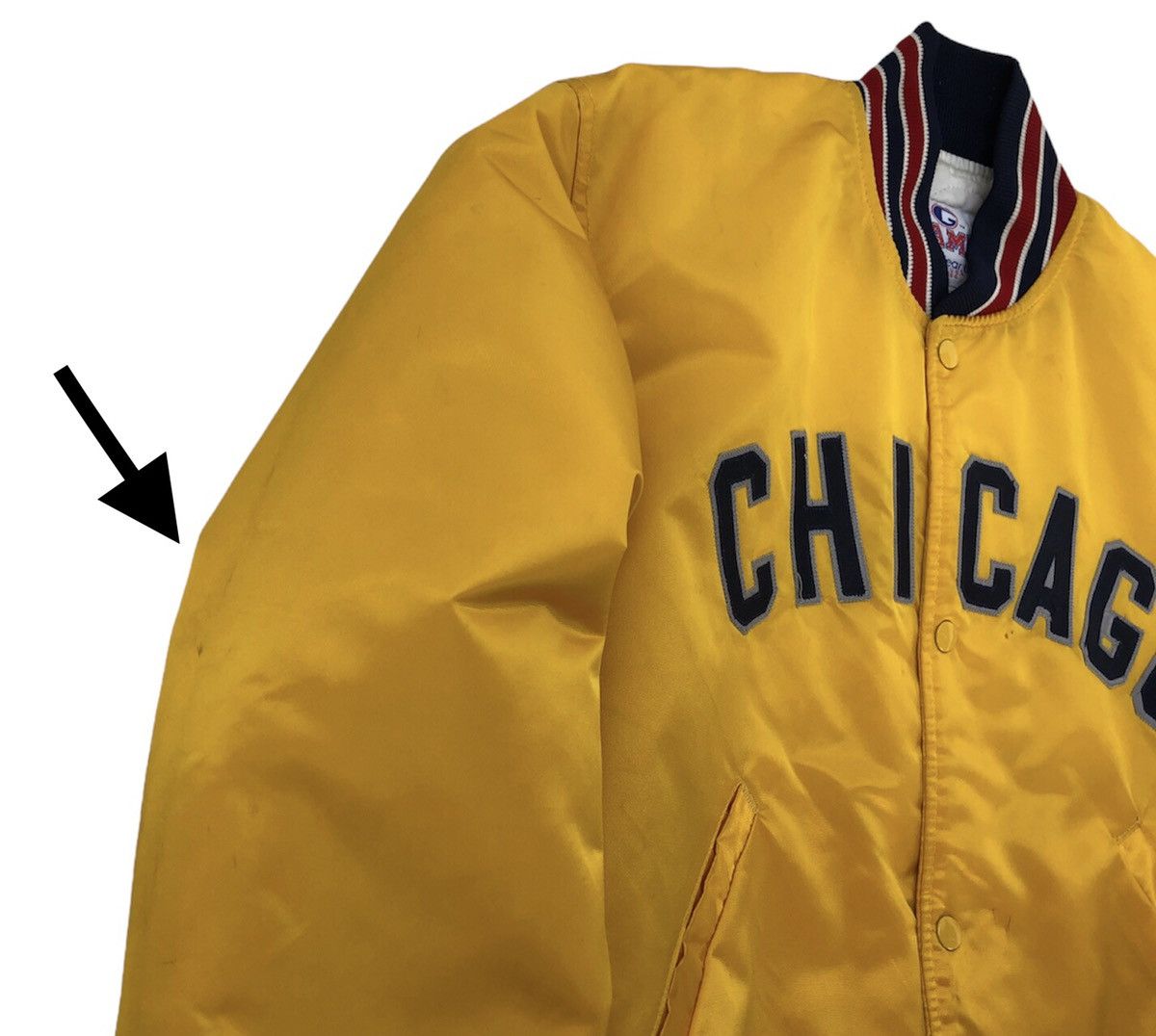 Vintage 🔥Vintage Game Sportswear Ltd Chicago Yellow Varsity Jacket Size US L / EU 52-54 / 3 - 14 Thumbnail