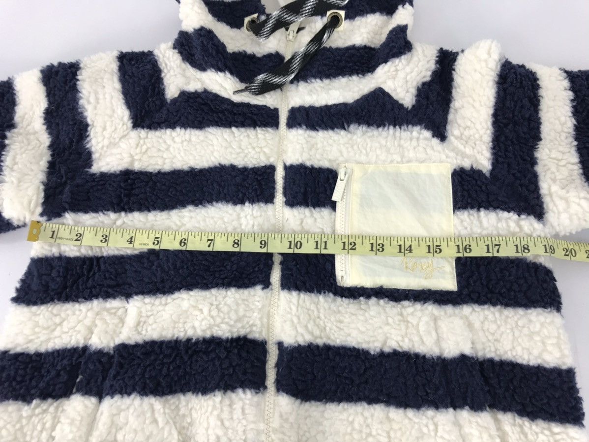 Japanese Brand × Quiksilver Roxy Wool Sherpa Fleece Jacket Colour Block Striped Zipper Size S / US 4 / IT 40 - 11 Thumbnail