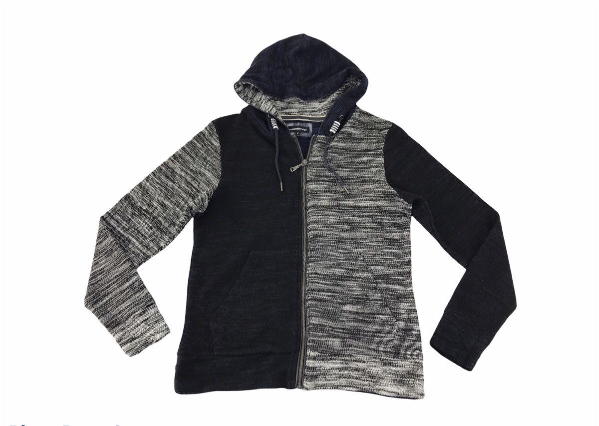 Japanese Brand Semantic Design Sweatshirt Hoodies Zip Up Two Tone Design Size S / US 4 / IT 40 - 1 Thumbnail