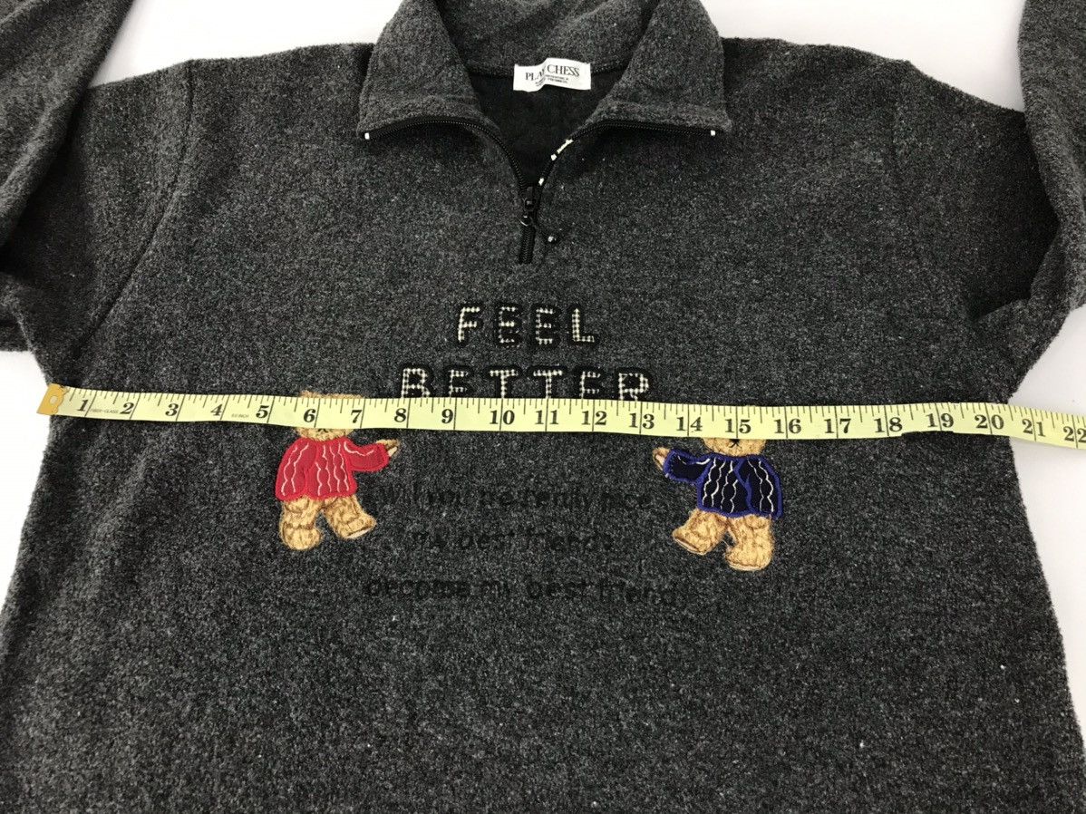 Japanese Brand × Vintage Play Chess Feel Better Fleece Spell Out Half Zip Design Size US M / EU 48-50 / 2 - 7 Thumbnail