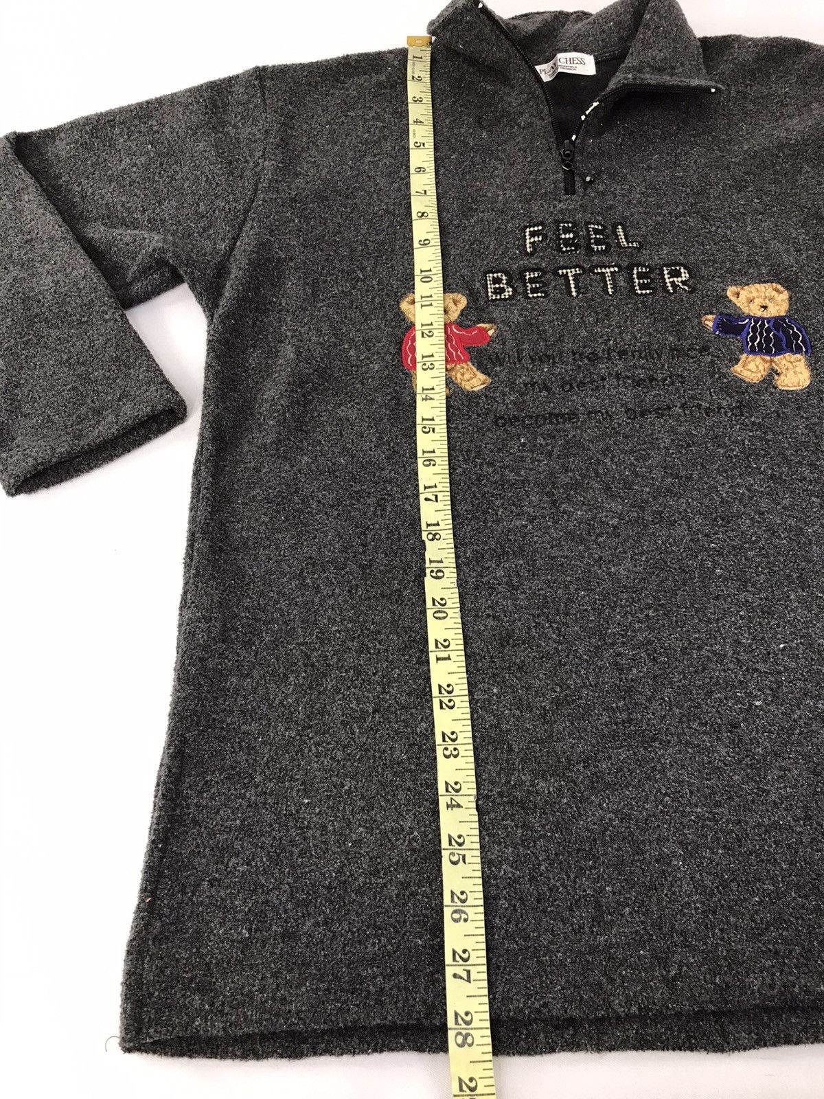 Japanese Brand × Vintage Play Chess Feel Better Fleece Spell Out Half Zip Design Size US M / EU 48-50 / 2 - 8 Thumbnail