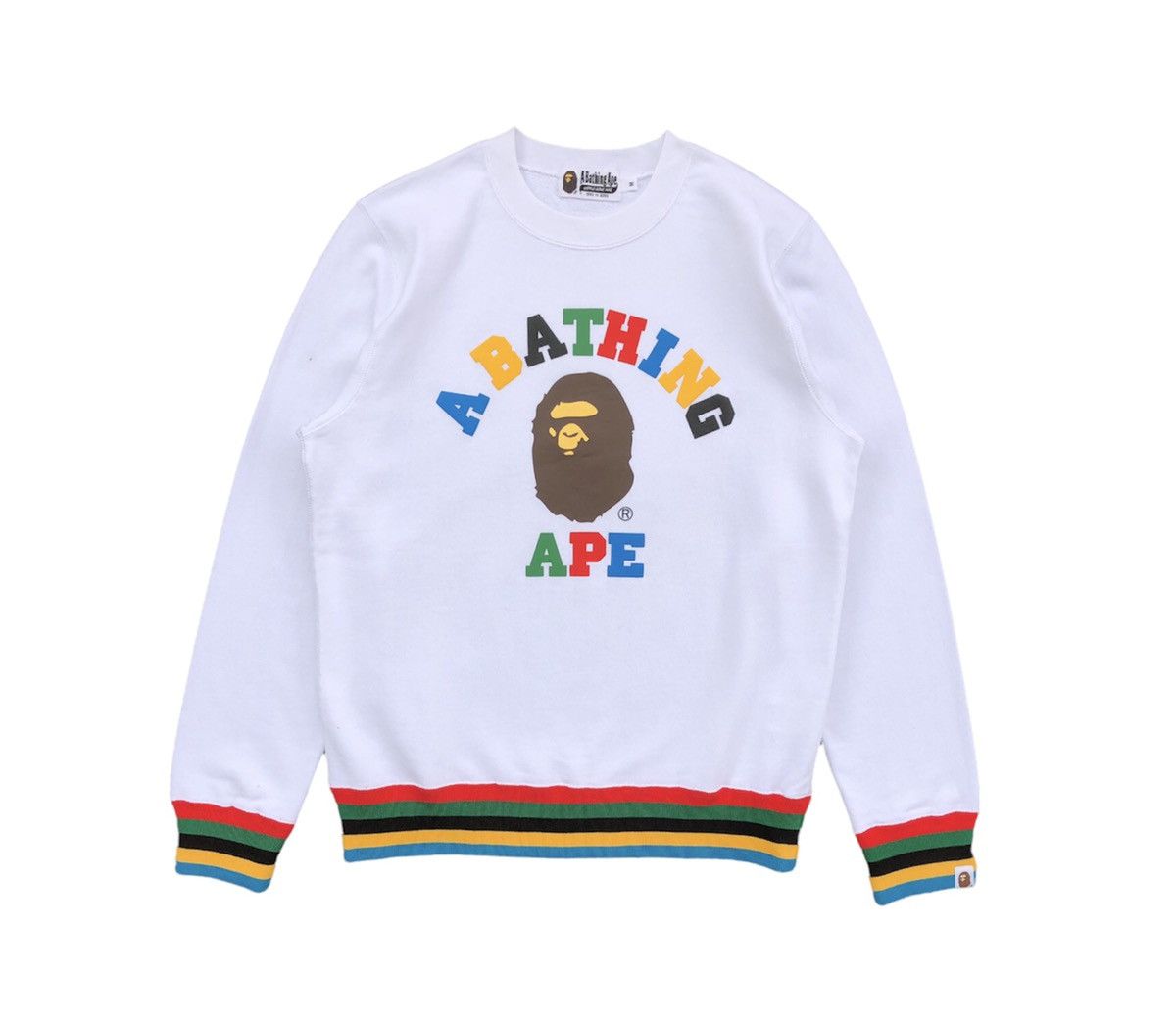 Bape Line Rib College Crewneck Size US M / EU 48-50 / 2 - 3 Thumbnail