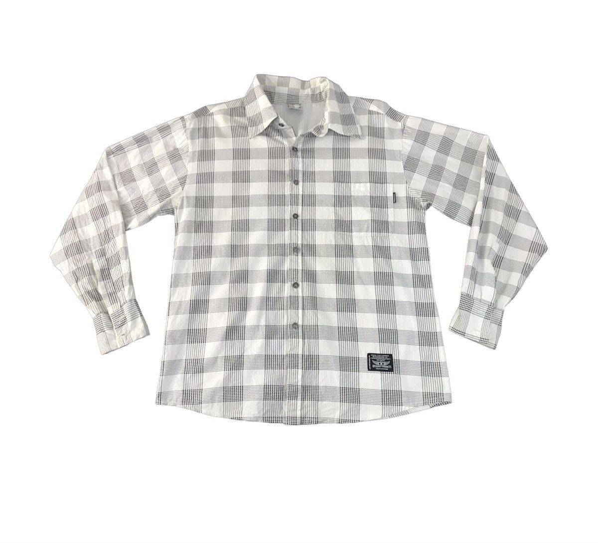 image of Nbhd Neighborhood Urban Shirt Plaid Check in White, Men's (Size Medium)