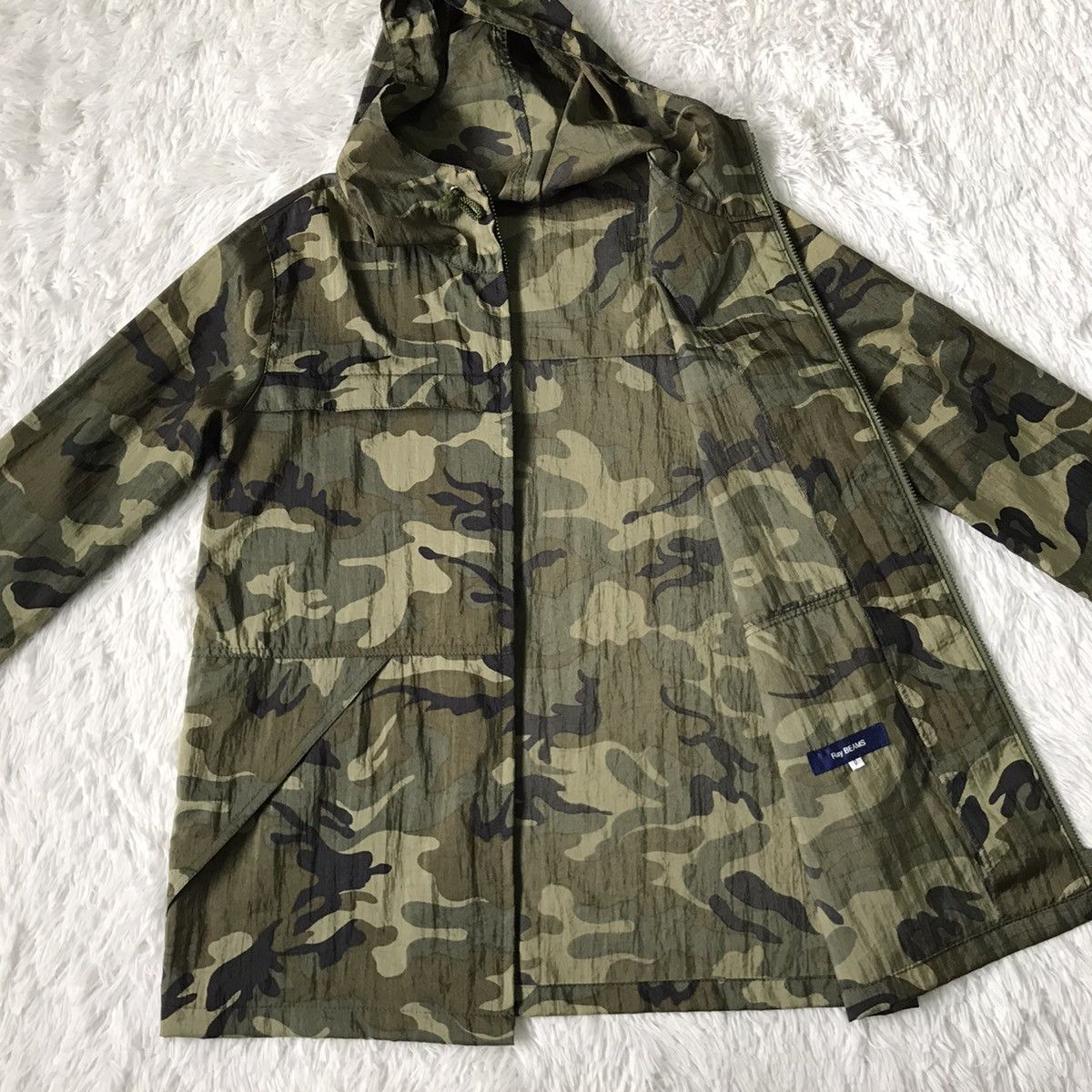 Japanese Brand Ray BEAMS Military Camo Hoodie Zipper Jacket Made in Japan Size US M / EU 48-50 / 2 - 15 Thumbnail