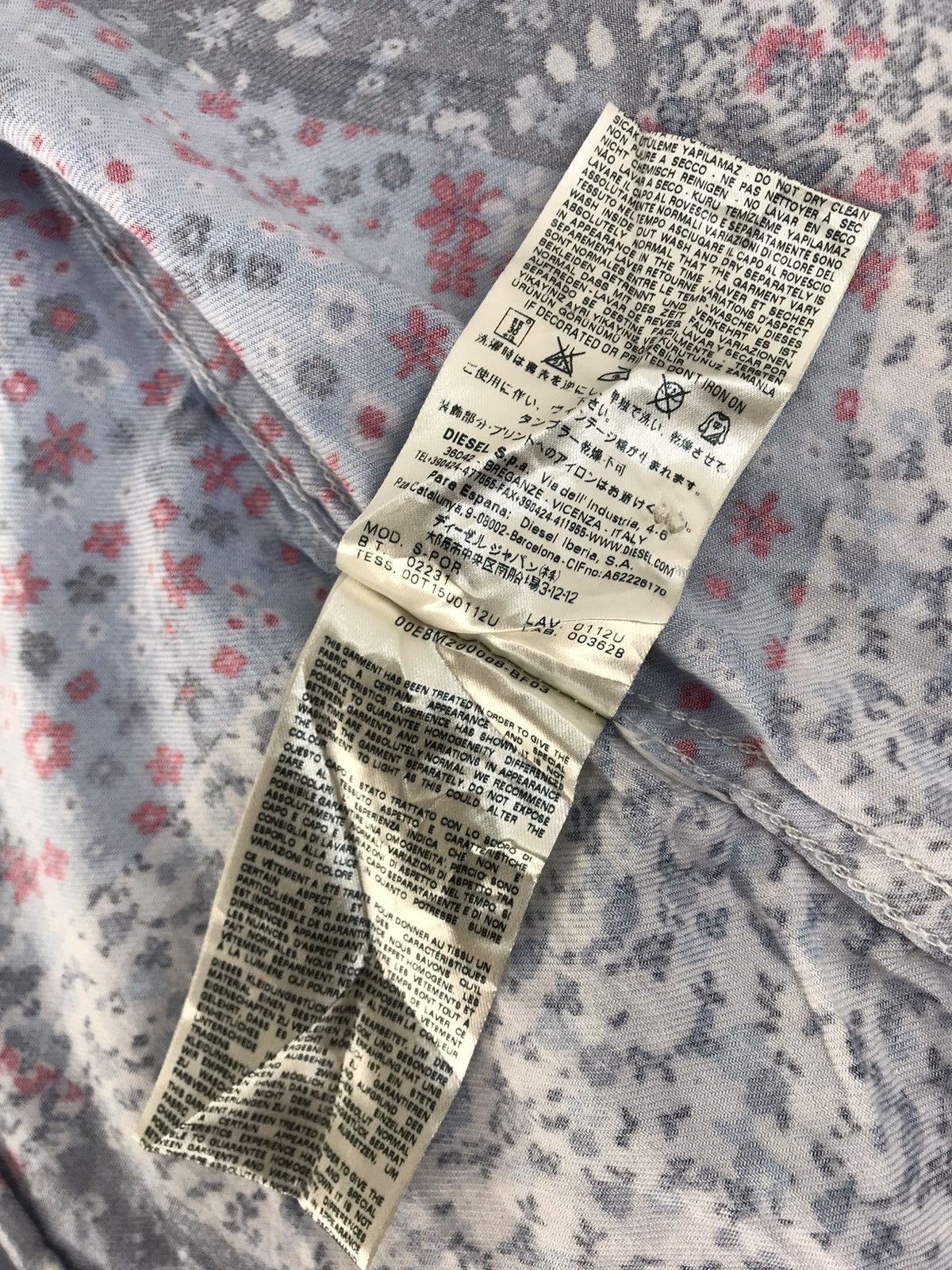 Diesel Diesel Industry Shirt Unisex Floral Like Patchworks Design Size M / US 6-8 / IT 42-44 - 10 Thumbnail