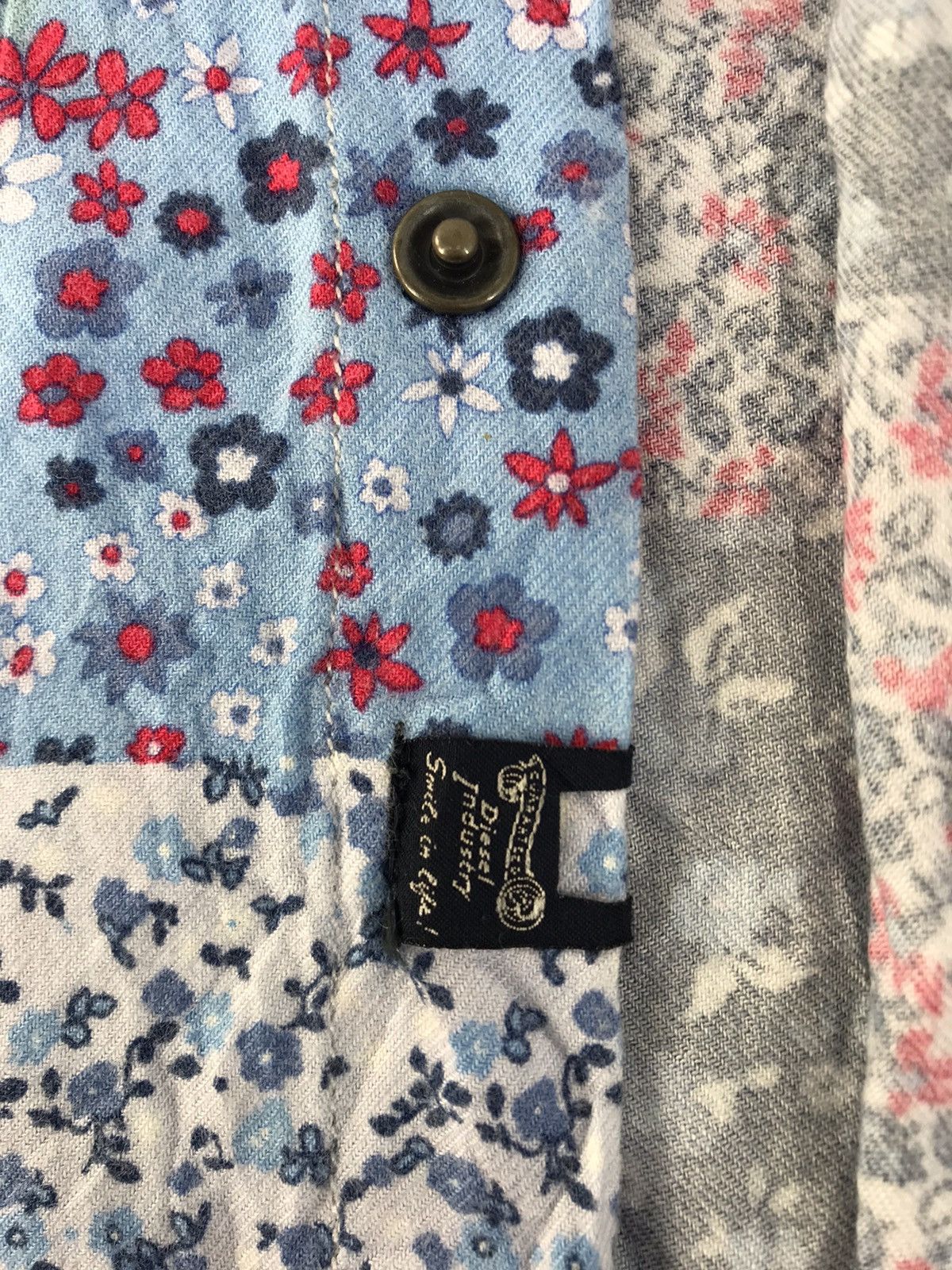 Diesel Diesel Industry Shirt Unisex Floral Like Patchworks Design Size M / US 6-8 / IT 42-44 - 8 Thumbnail