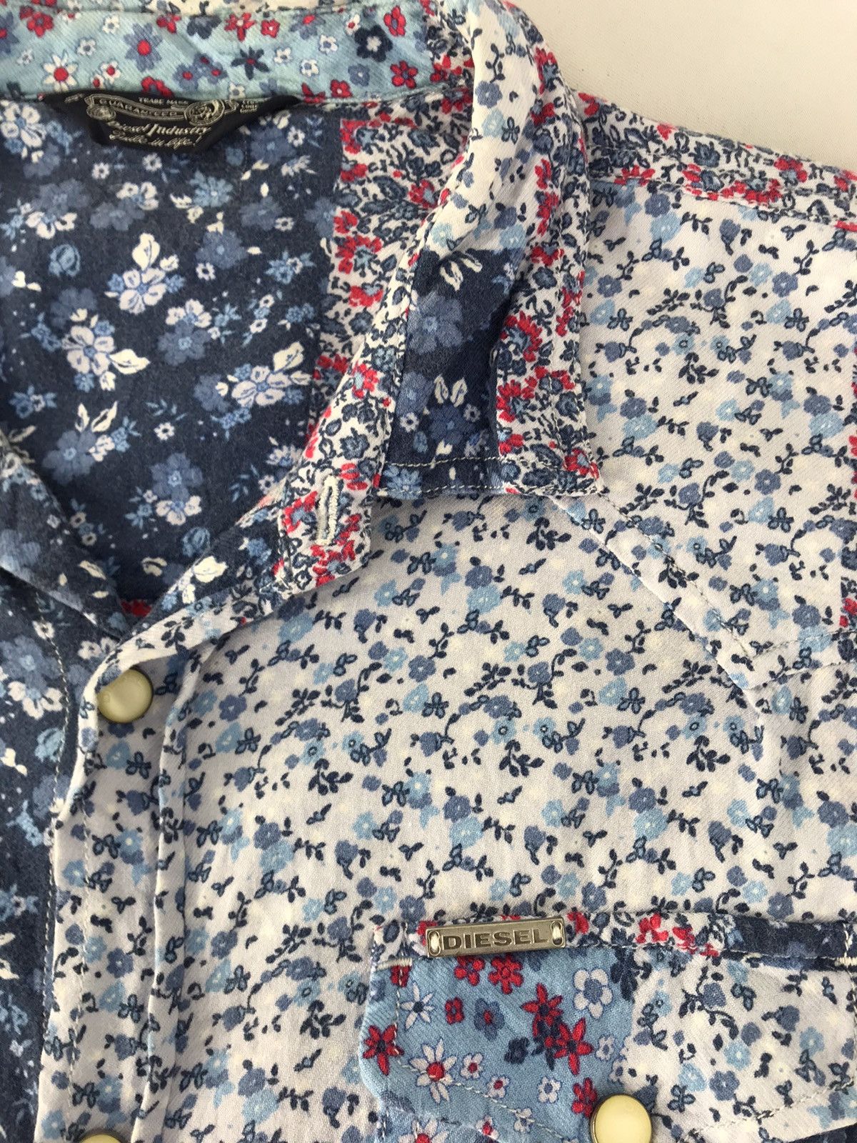Diesel Diesel Industry Shirt Unisex Floral Like Patchworks Design Size M / US 6-8 / IT 42-44 - 3 Thumbnail