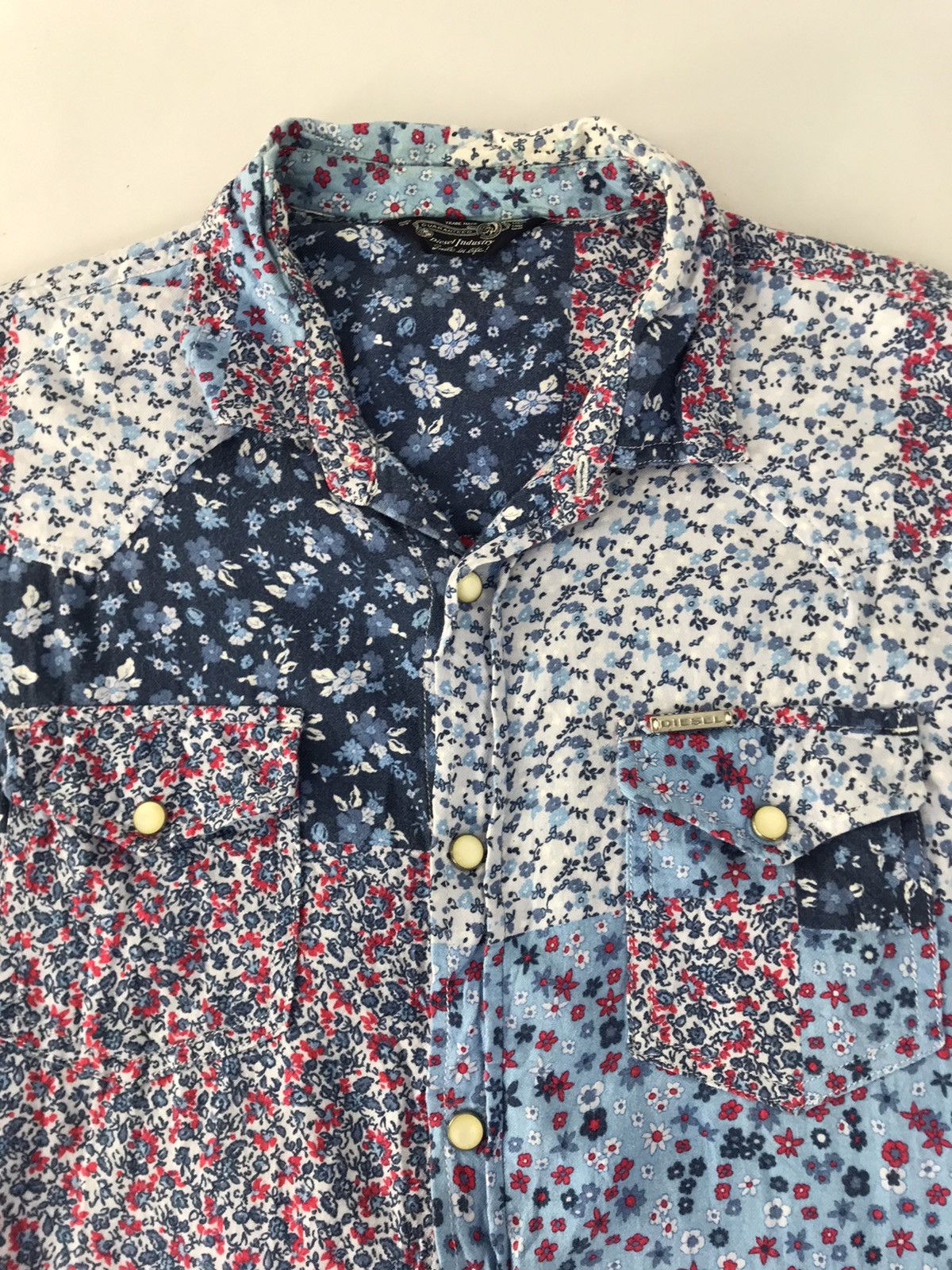 Diesel Diesel Industry Shirt Unisex Floral Like Patchworks Design Size M / US 6-8 / IT 42-44 - 4 Thumbnail