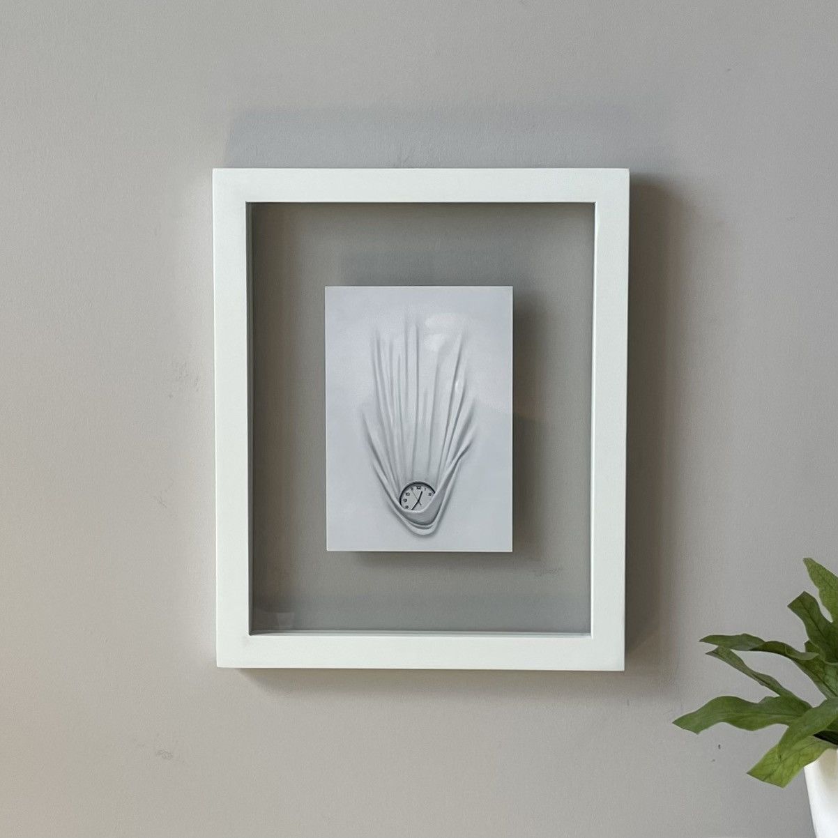 image of Daniel Arsham Falling Clock Poster in White, Men's