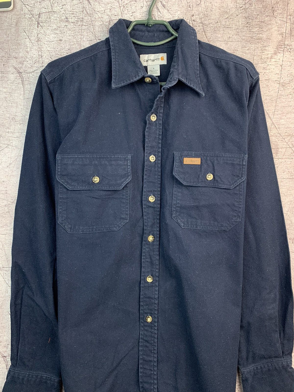 Carhartt × Vintage Carhartt Vintage Mens Flannel Work Shirt Y2K Overshirt Size US L / EU 52-54 / 3 - 2 Thumbnail