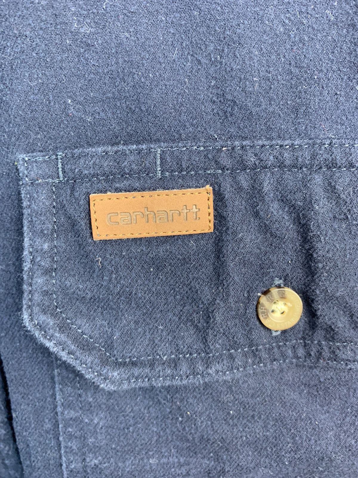 Carhartt × Vintage Carhartt Vintage Mens Flannel Work Shirt Y2K Overshirt Size US L / EU 52-54 / 3 - 4 Thumbnail