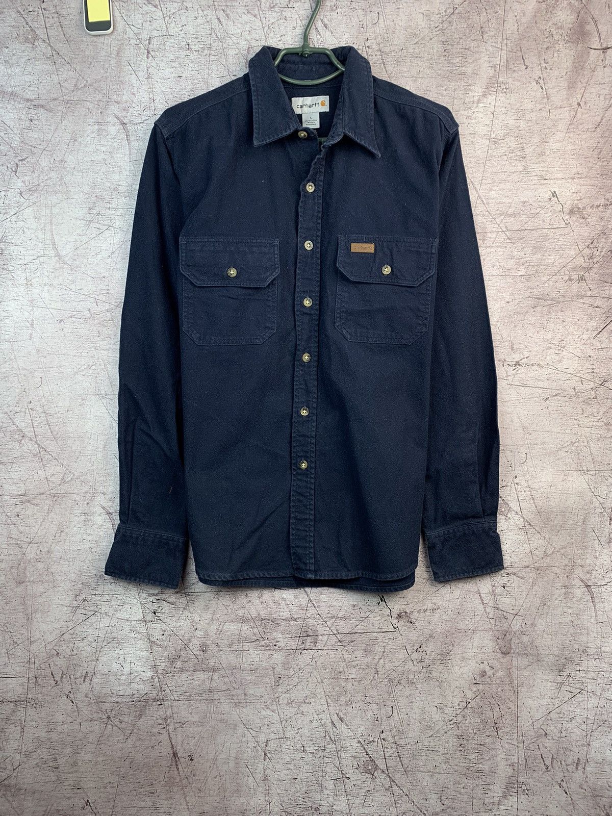 Carhartt × Vintage Carhartt Vintage Mens Flannel Work Shirt Y2K Overshirt Size US L / EU 52-54 / 3 - 1 Thumbnail