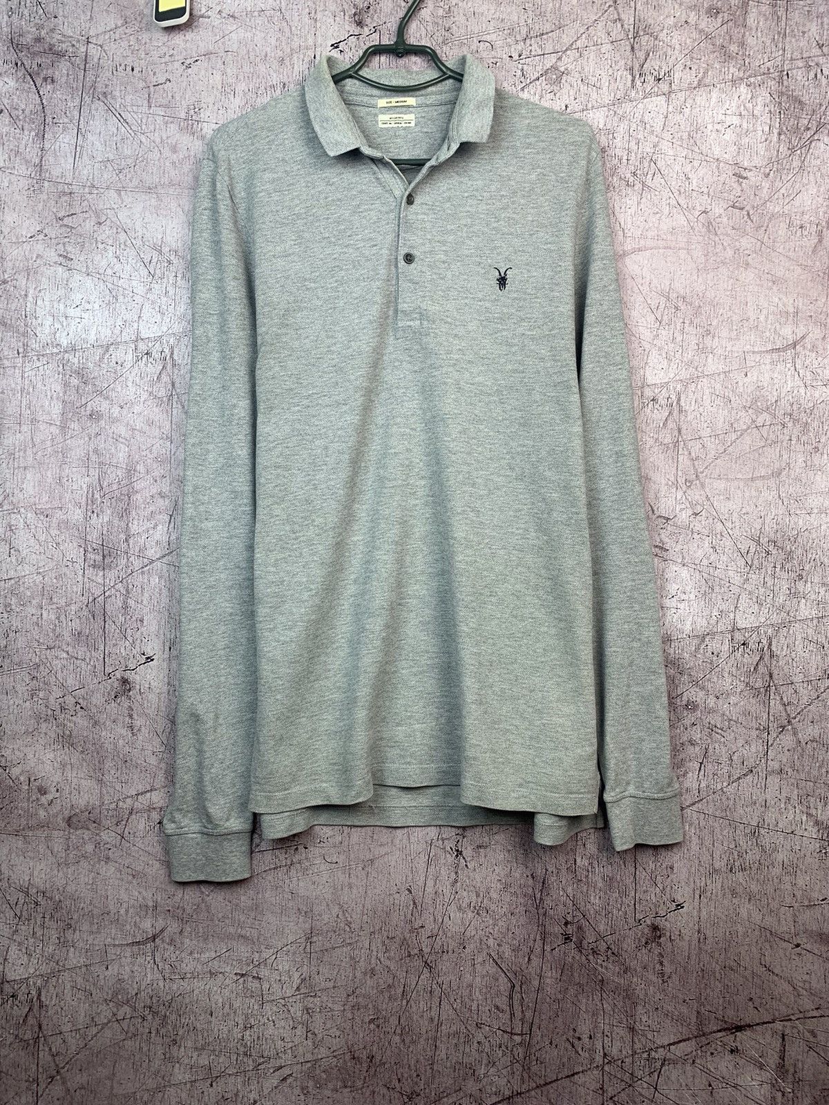 Allsaints Allsaints Mens Sandringham Long Sleeve Polo Shirt Size US M / EU 48-50 / 2 - 1 Thumbnail