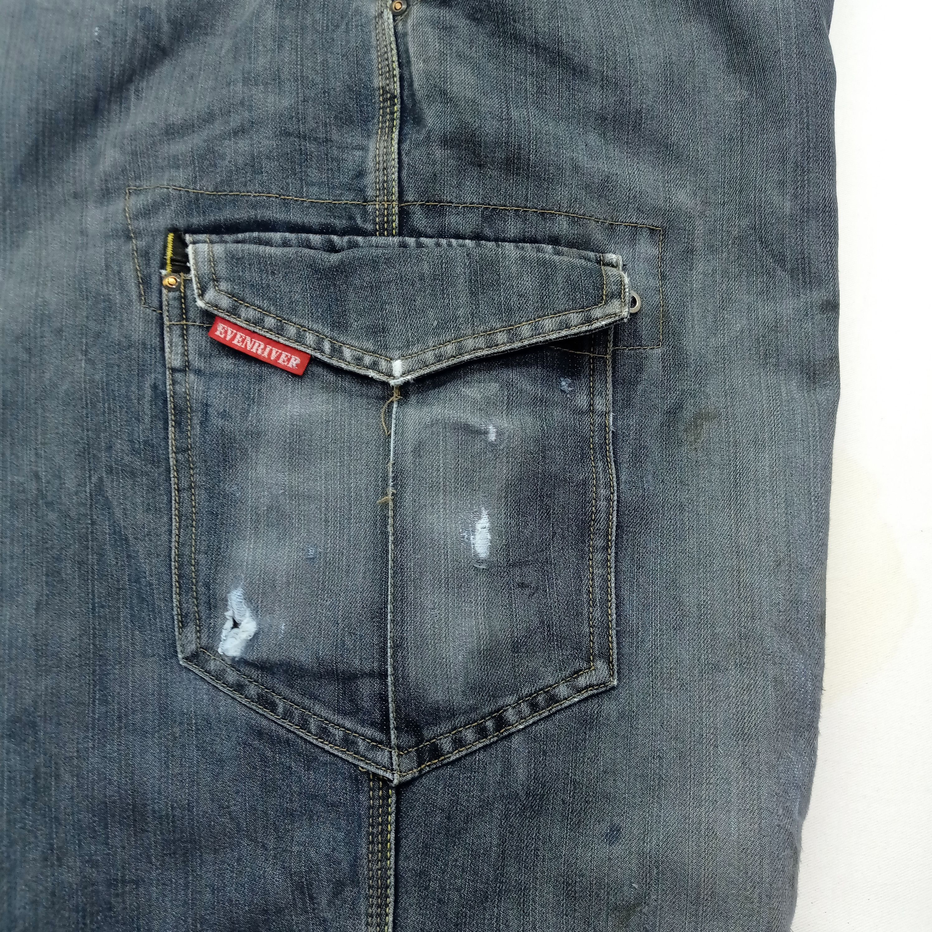 Japanese Brand Cargo Pants Even River Workwear Denim Distresed Size US 36 / EU 52 - 13 Thumbnail