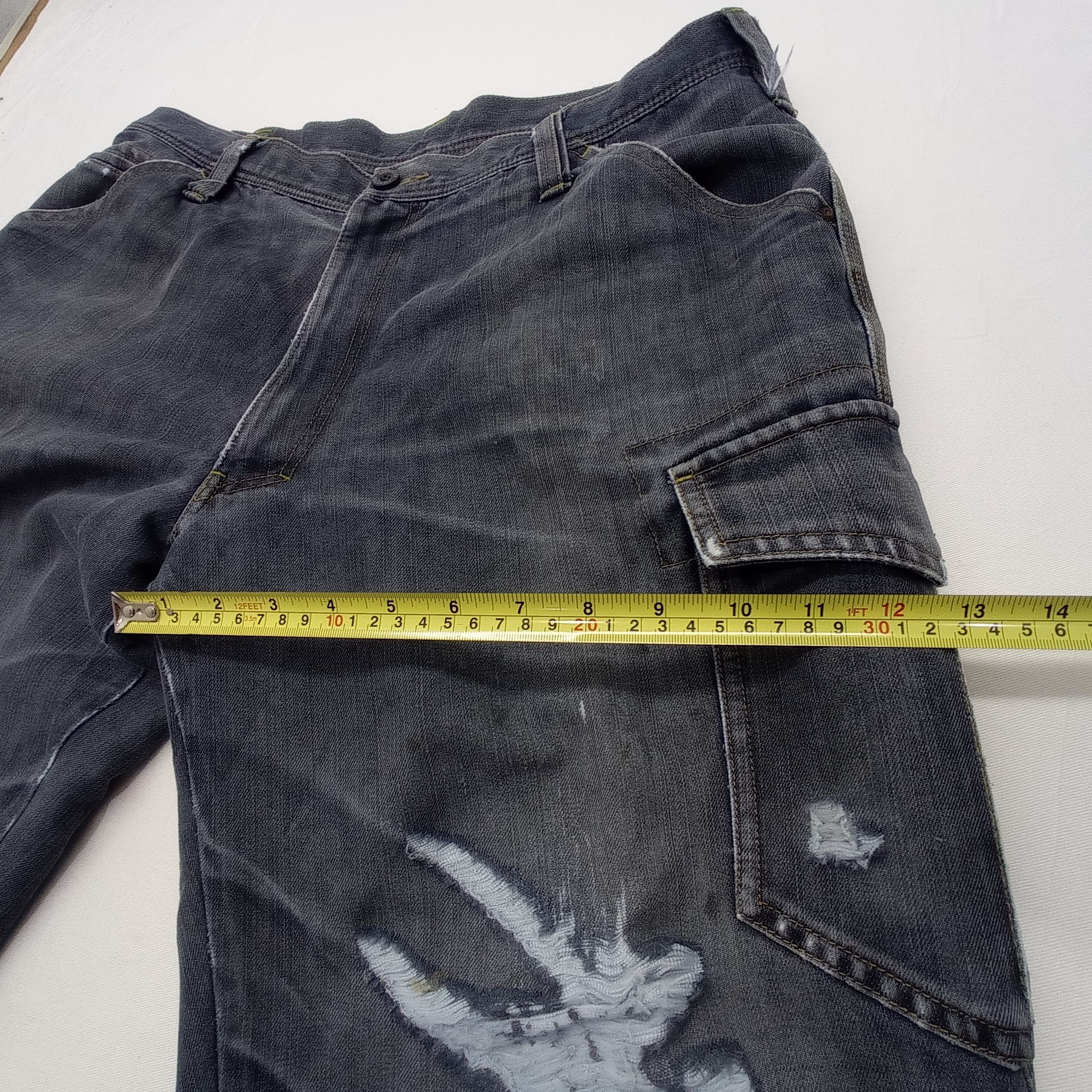 Japanese Brand Cargo Pants Even River Workwear Denim Distresed Size US 36 / EU 52 - 9 Thumbnail