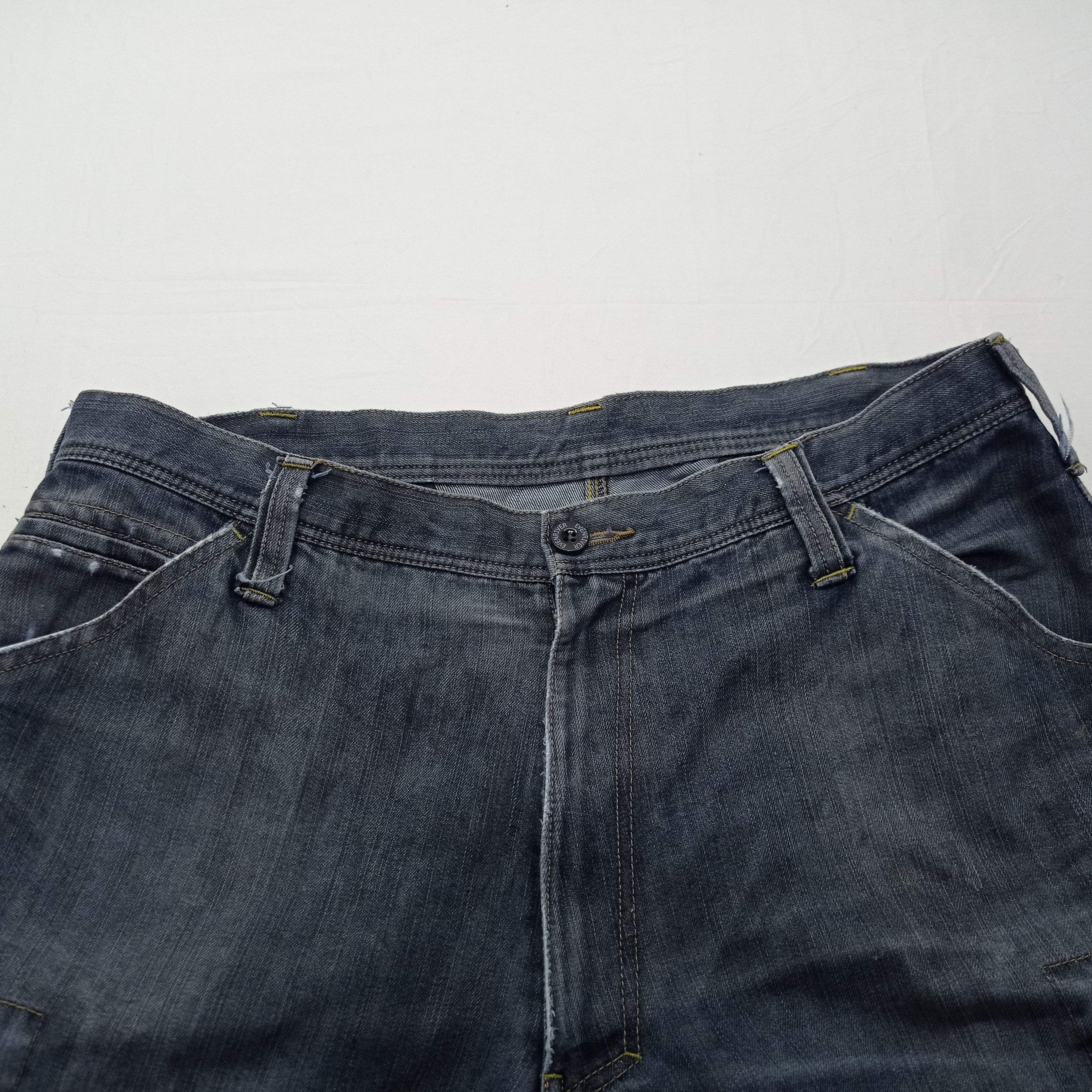 Japanese Brand Cargo Pants Even River Workwear Denim Distresed Size US 36 / EU 52 - 18 Thumbnail