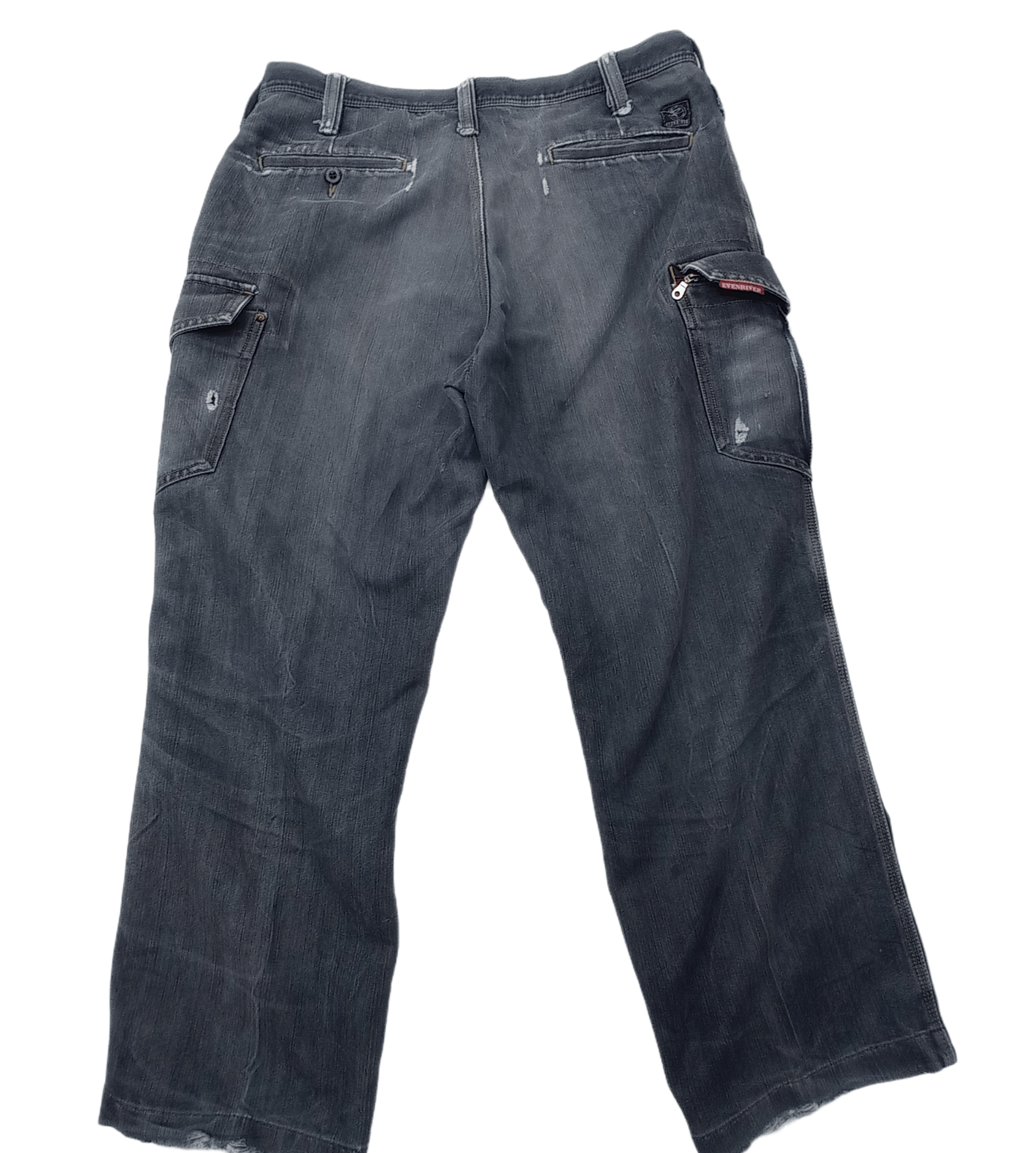 Japanese Brand Cargo Pants Even River Workwear Denim Distresed Size US 36 / EU 52 - 3 Thumbnail