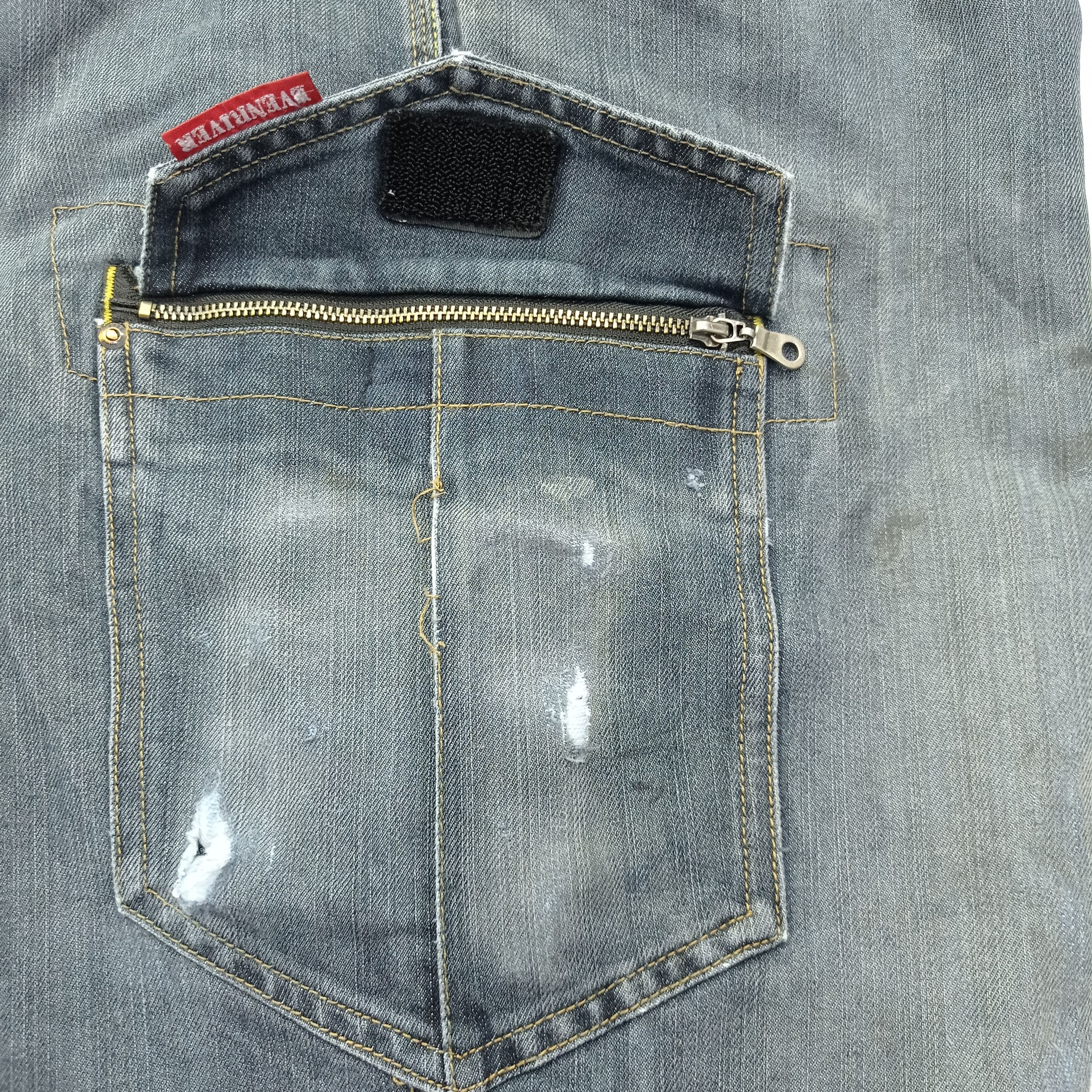 Japanese Brand Cargo Pants Even River Workwear Denim Distresed Size US 36 / EU 52 - 14 Thumbnail