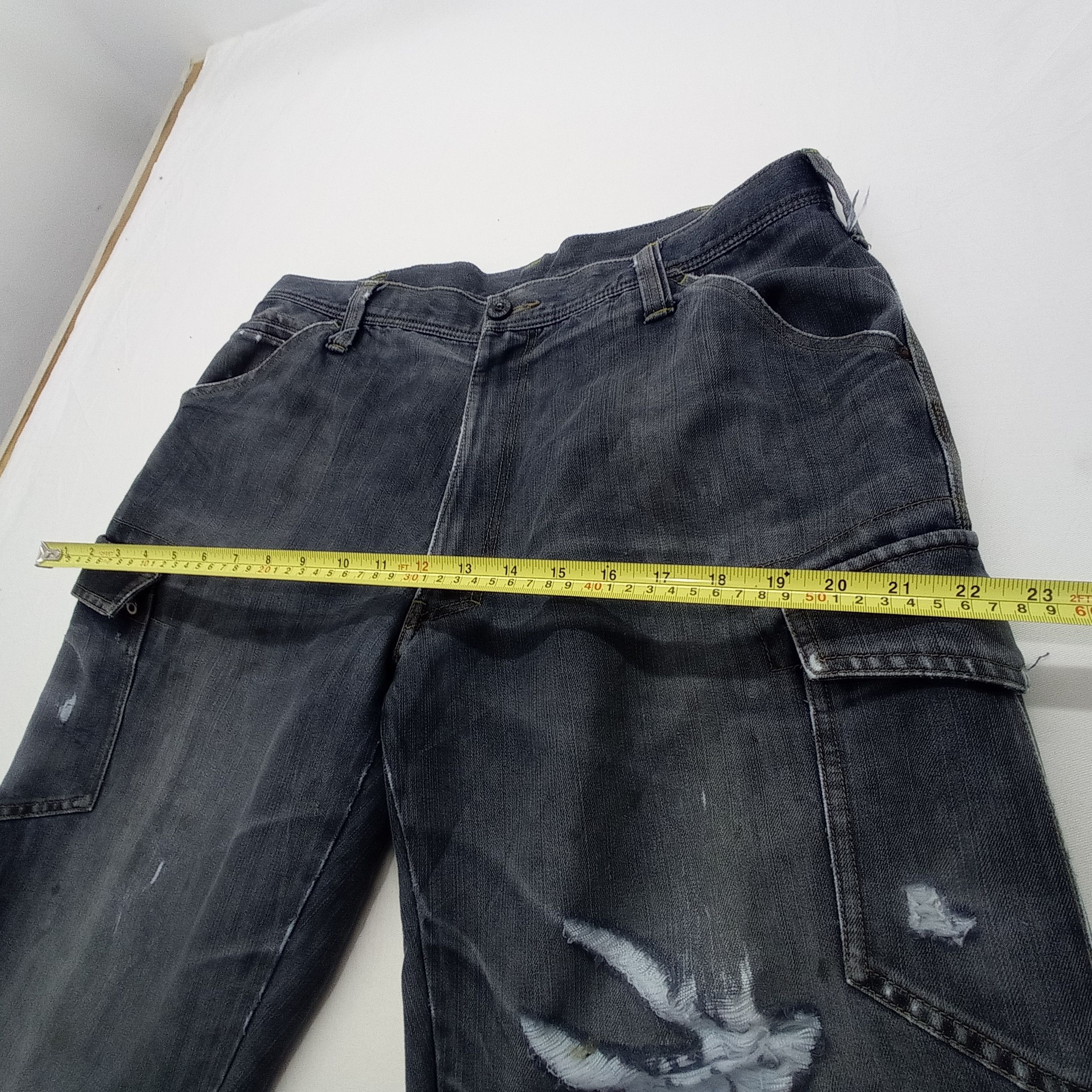 Japanese Brand Cargo Pants Even River Workwear Denim Distresed Size US 36 / EU 52 - 10 Thumbnail