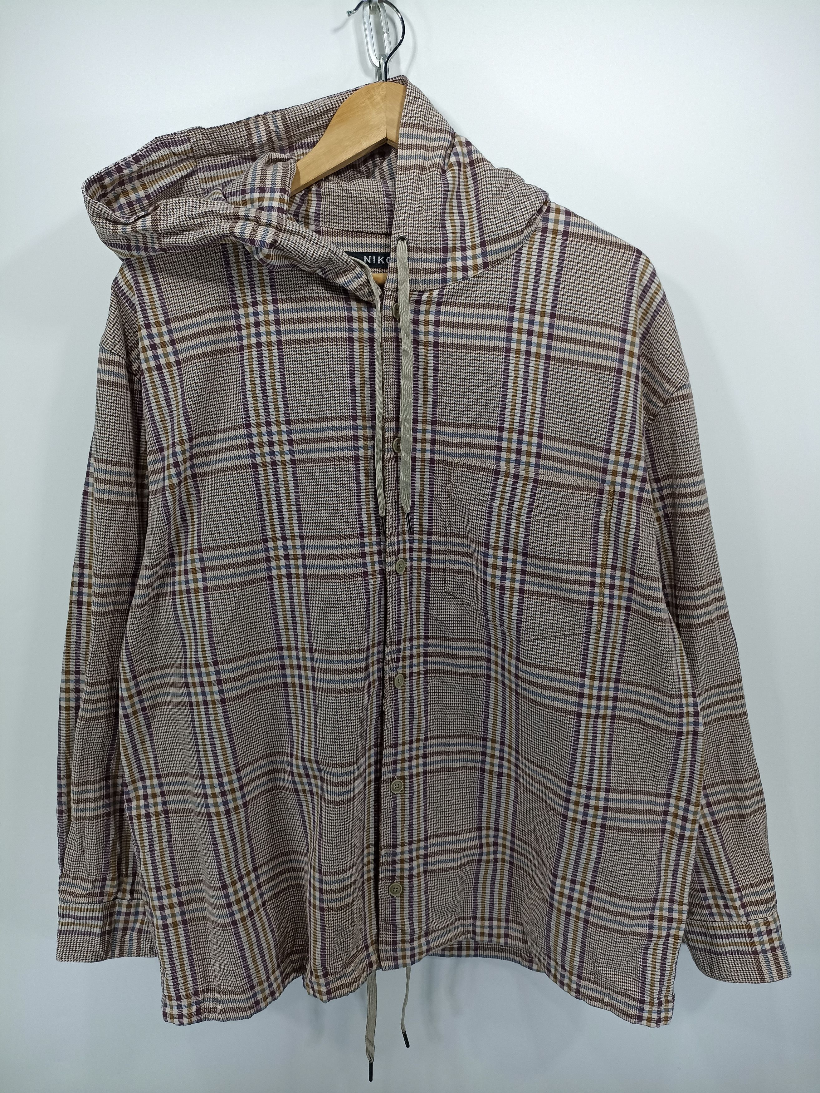Flannel × Japanese Brand Niko and Button up Hoodie Size US L / EU 52-54 / 3 - 1 Thumbnail