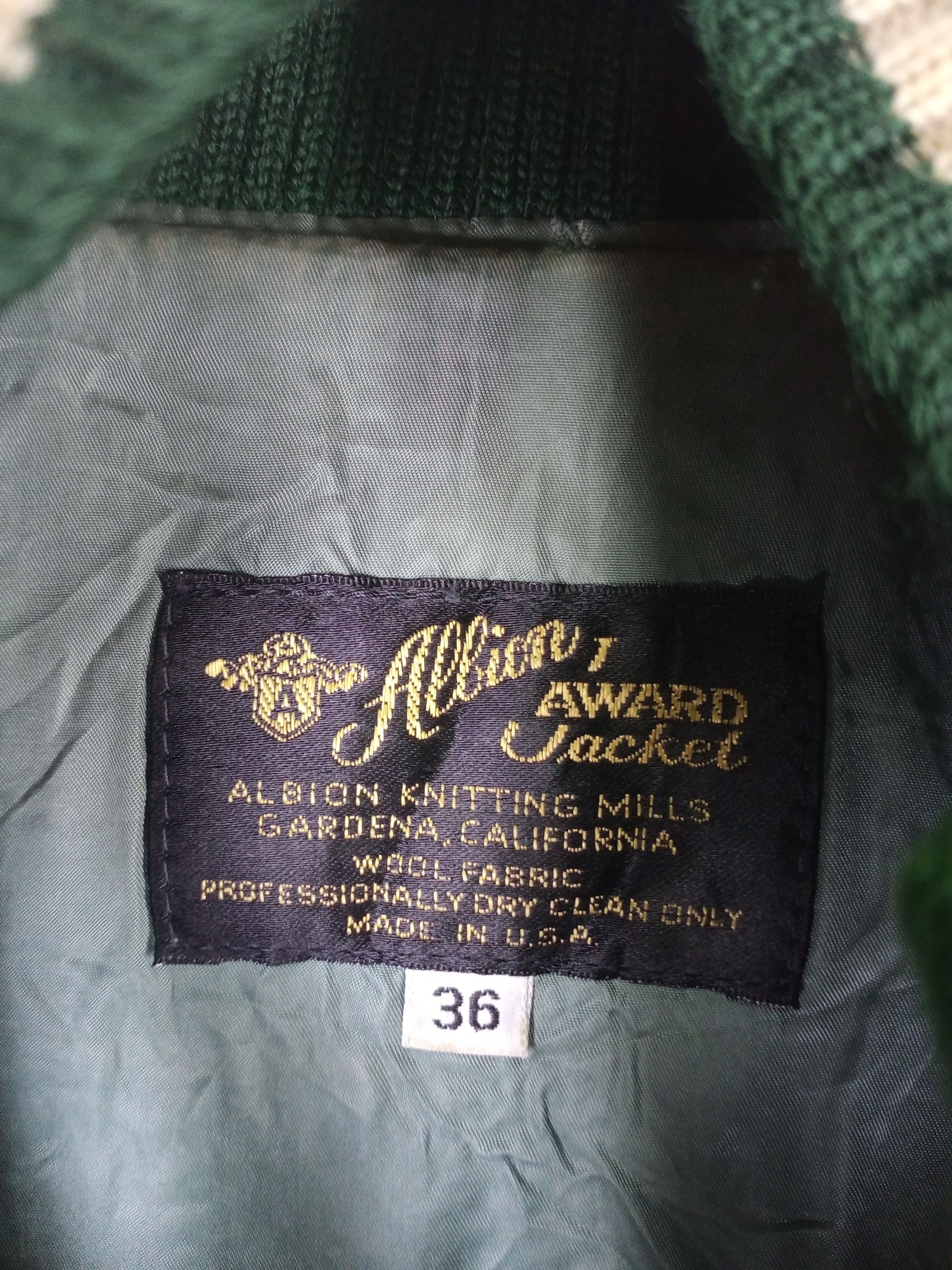 Vintage Albion Knitting Mills Letterman Varsity Jacket Wool/Leather Size US M / EU 48-50 / 2 - 9 Thumbnail