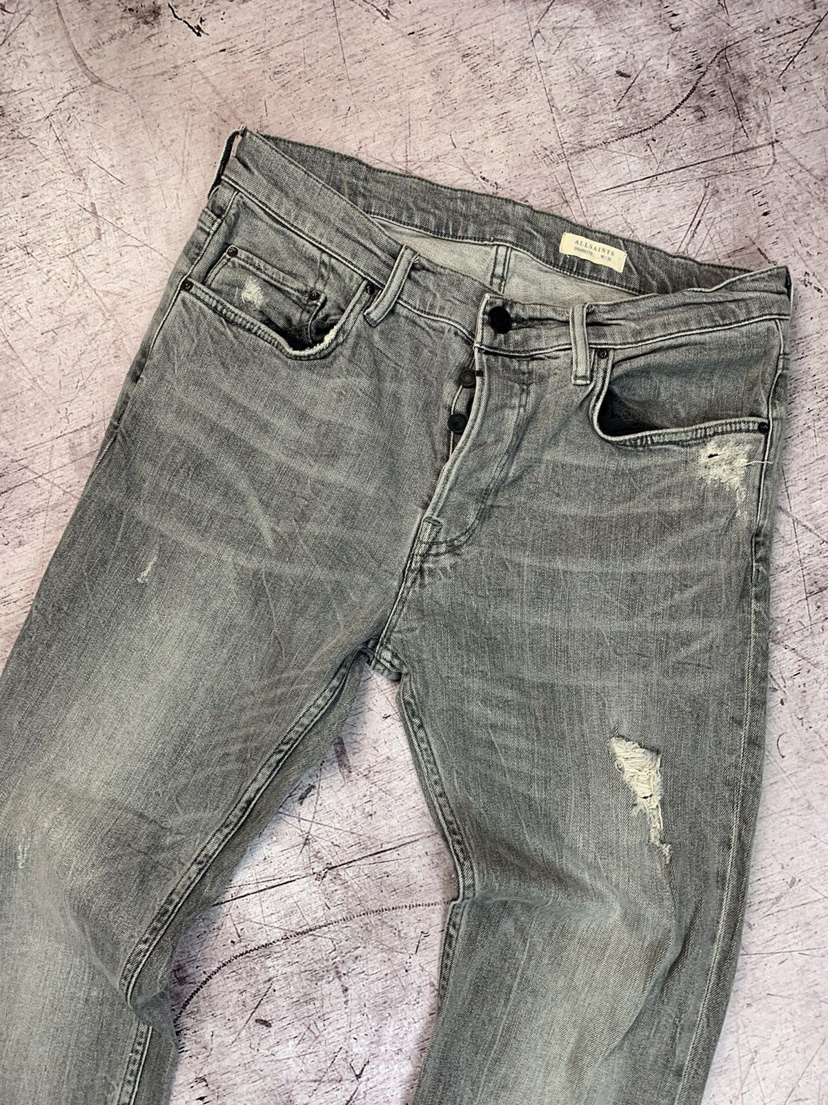 Allsaints × Vintage Allsaints Vintage Mens Raveline Cigarette Denim Pants Jeans Size US 34 / EU 50 - 6 Thumbnail