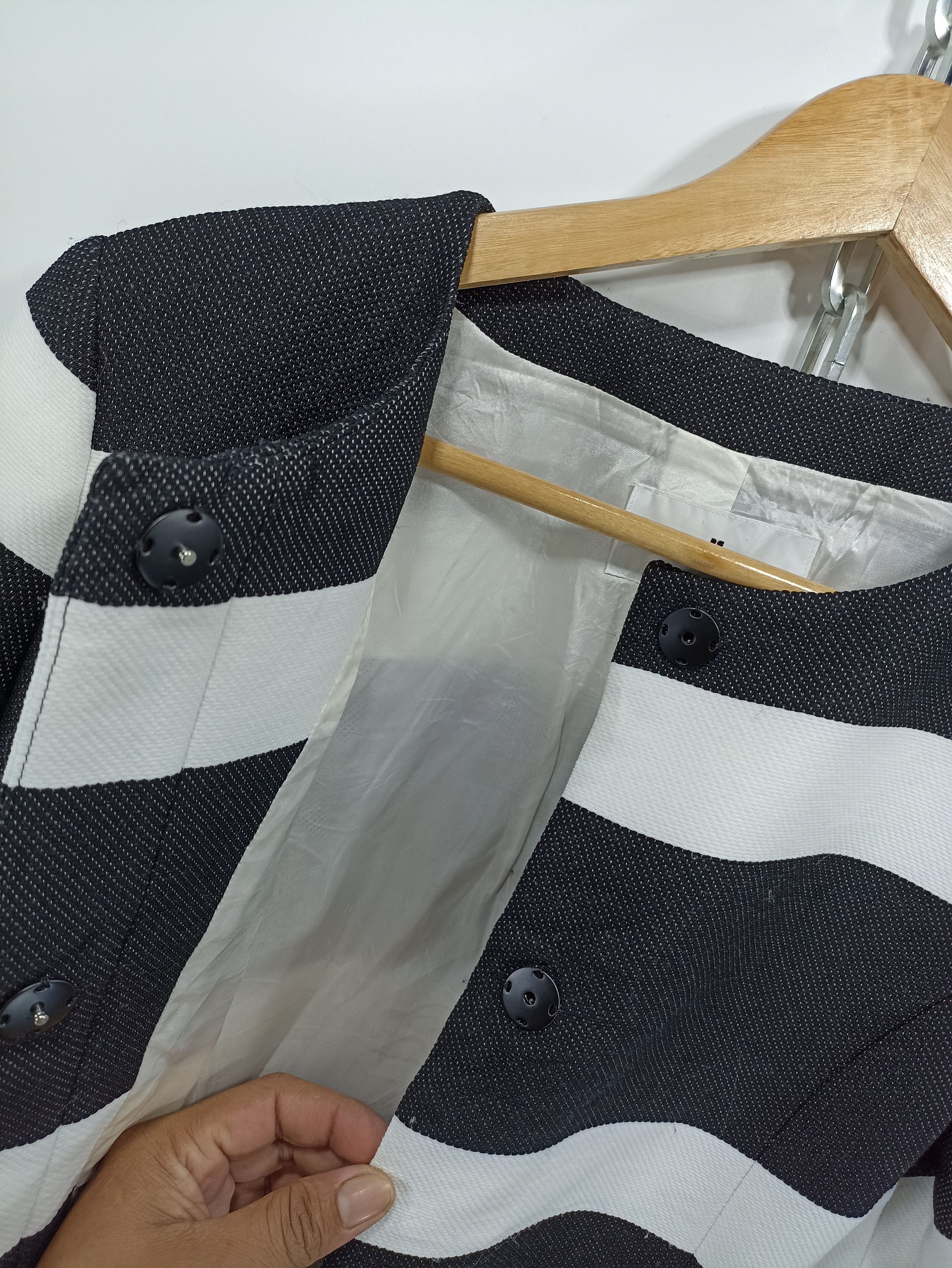Courreges × Designer Courreges black white Stripe Size S / US 4 / IT 40 - 4 Thumbnail