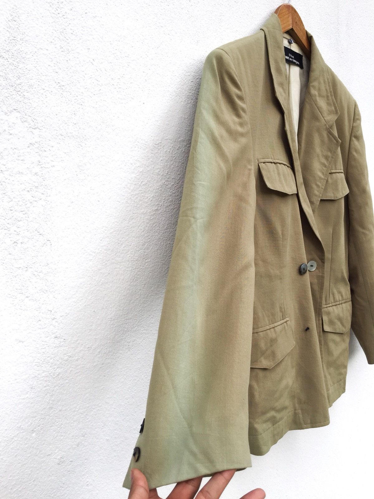 Comme des Garcons AD1988 Rei Kawakubo Double Breast Distressed Blazer Jacket Size US M / EU 48-50 / 2 - 10 Thumbnail