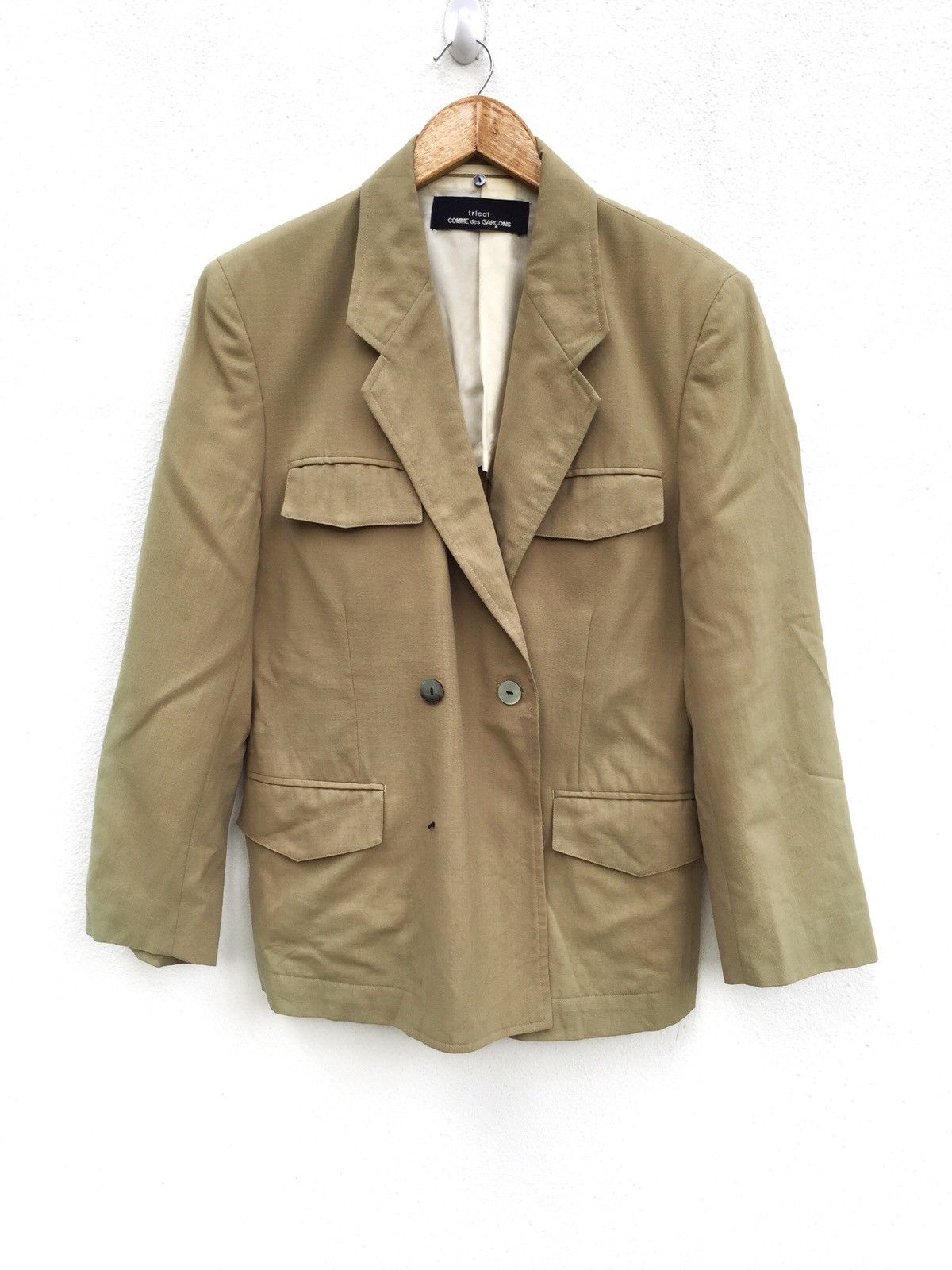 Comme des Garcons AD1988 Rei Kawakubo Double Breast Distressed Blazer Jacket Size US M / EU 48-50 / 2 - 1 Thumbnail