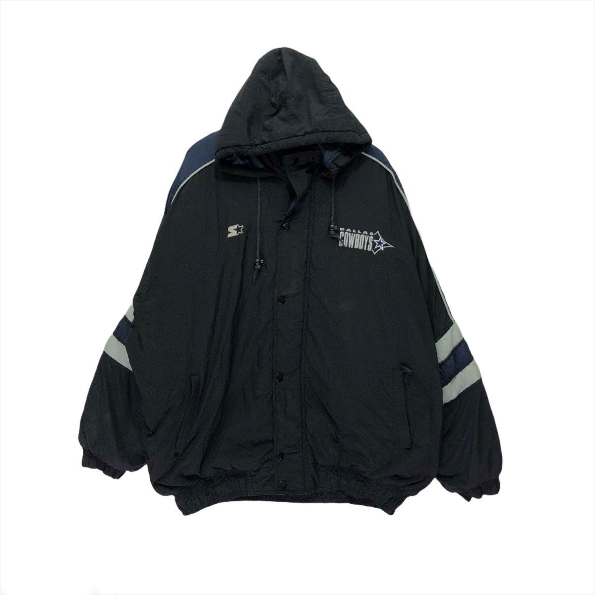 NFL Vintage 90s Dallas Cowboys Hooded Bomber Jacket Size US XL / EU 56 / 4 - 2 Thumbnail