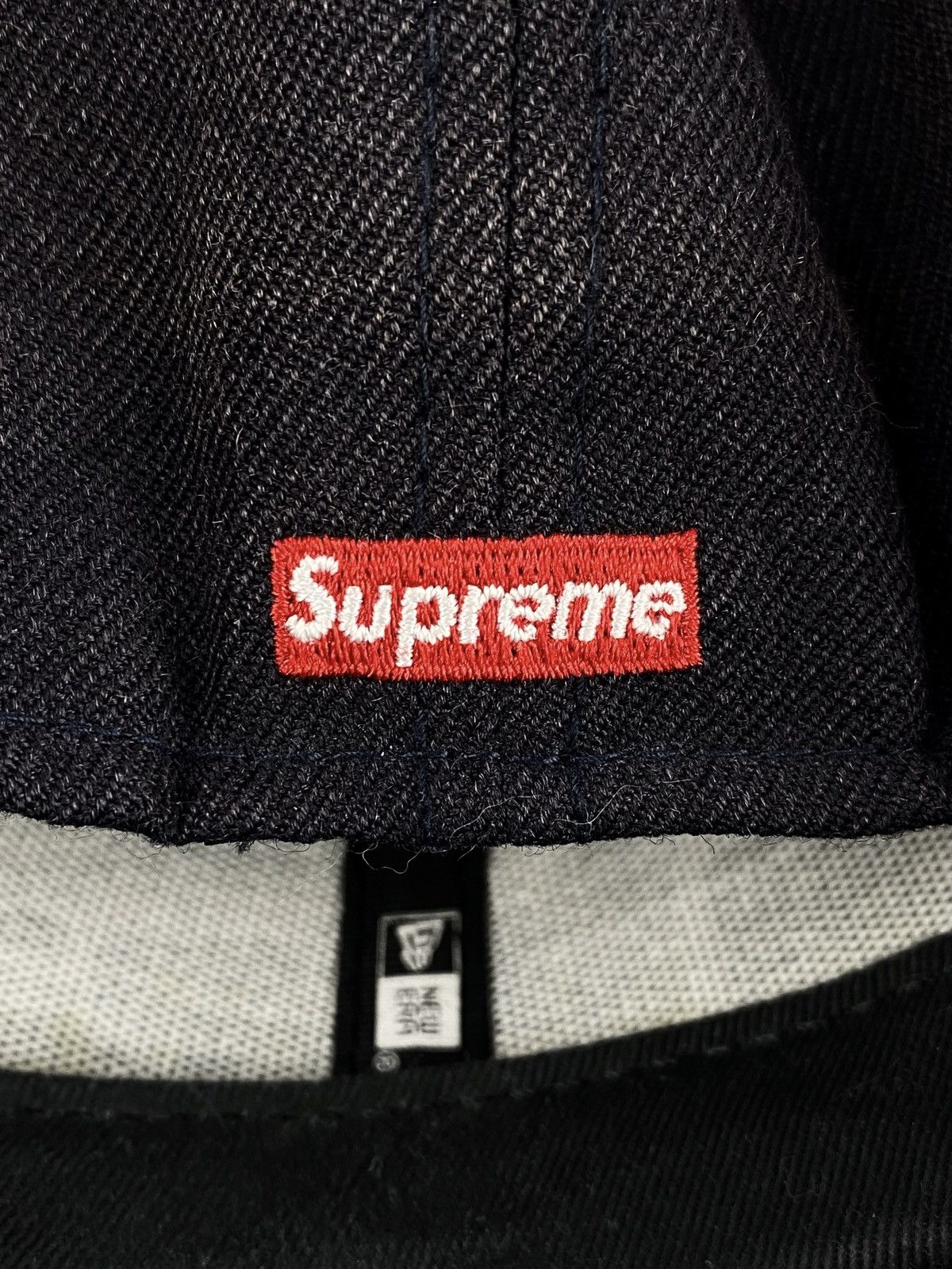 Supreme SS14 Supreme ‘Hebrew’ Logo New Era Patched Navy Fitted Hat Size ONE SIZE - 4 Thumbnail