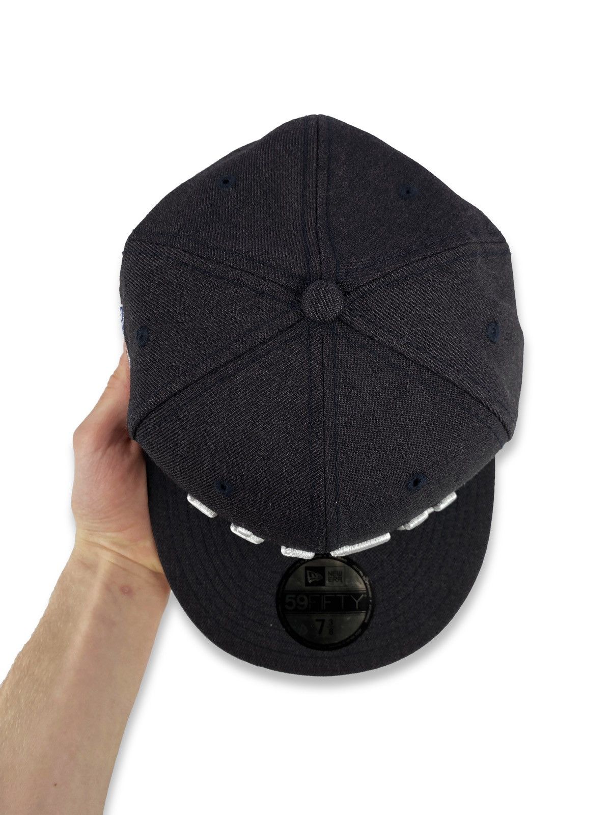 Supreme SS14 Supreme ‘Hebrew’ Logo New Era Patched Navy Fitted Hat Size ONE SIZE - 3 Thumbnail