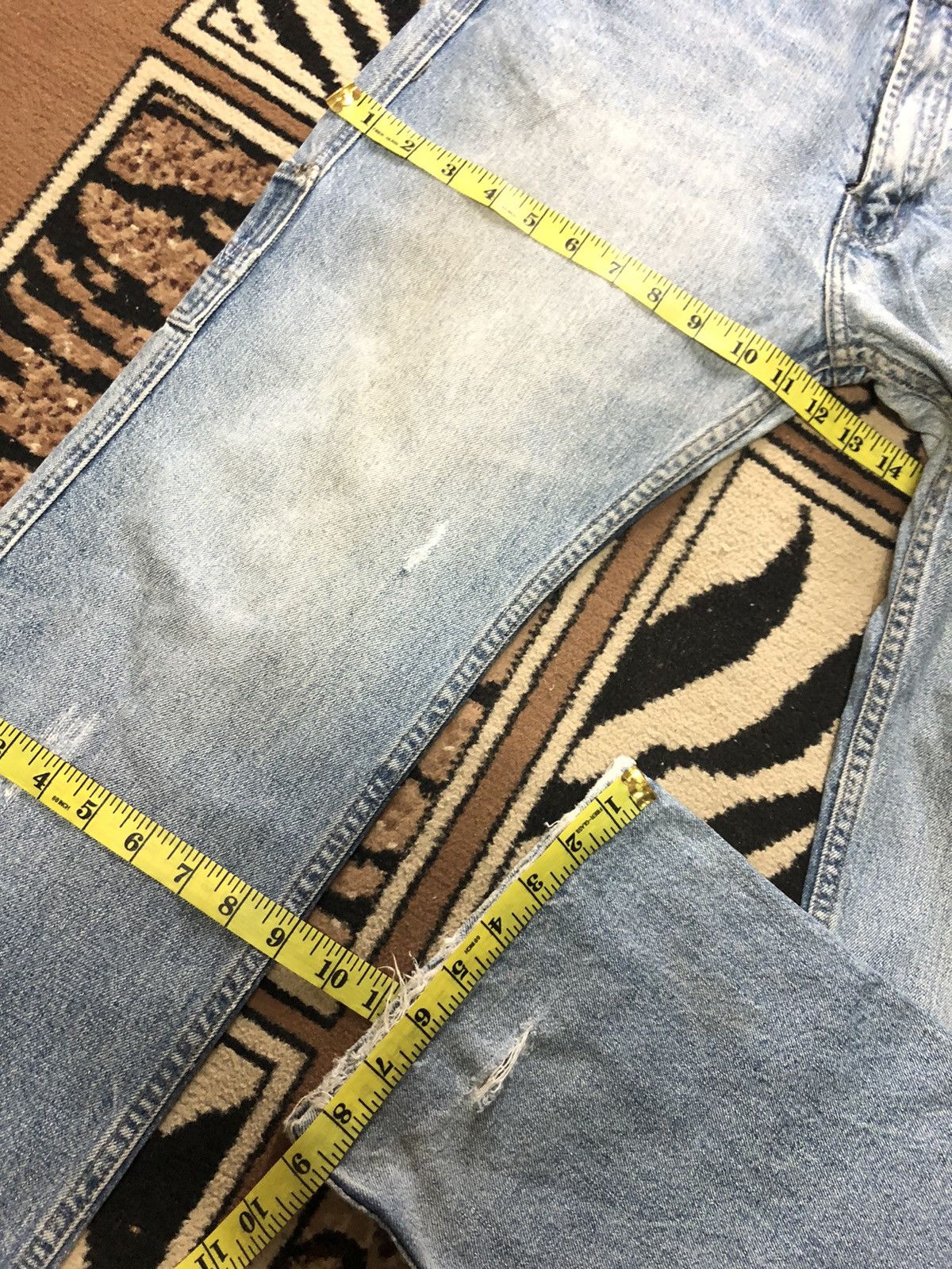 Abercrombie & Fitch × Vintage VINTAGE A&F WORKWEAR BLUE WASH DISTRESSED DENIM Size US 30 / EU 46 - 16 Thumbnail