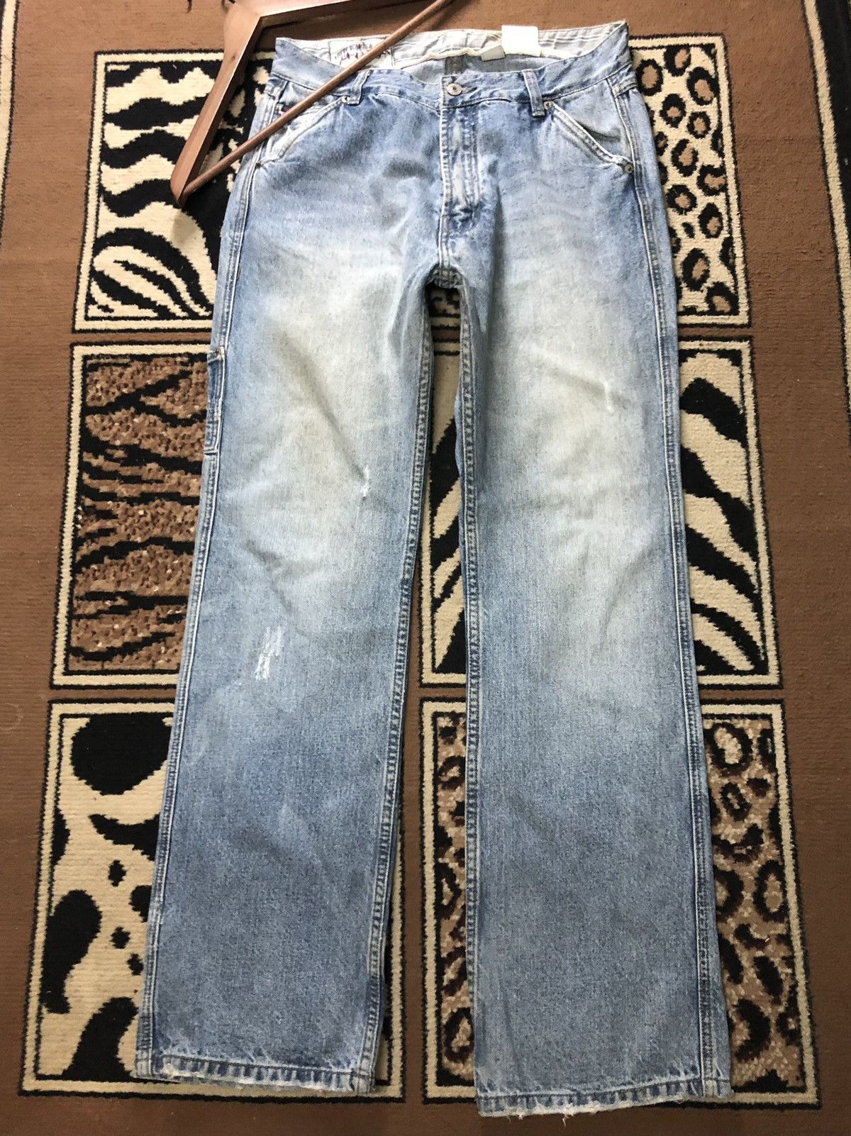 Abercrombie & Fitch × Vintage VINTAGE A&F WORKWEAR BLUE WASH DISTRESSED DENIM Size US 30 / EU 46 - 7 Thumbnail