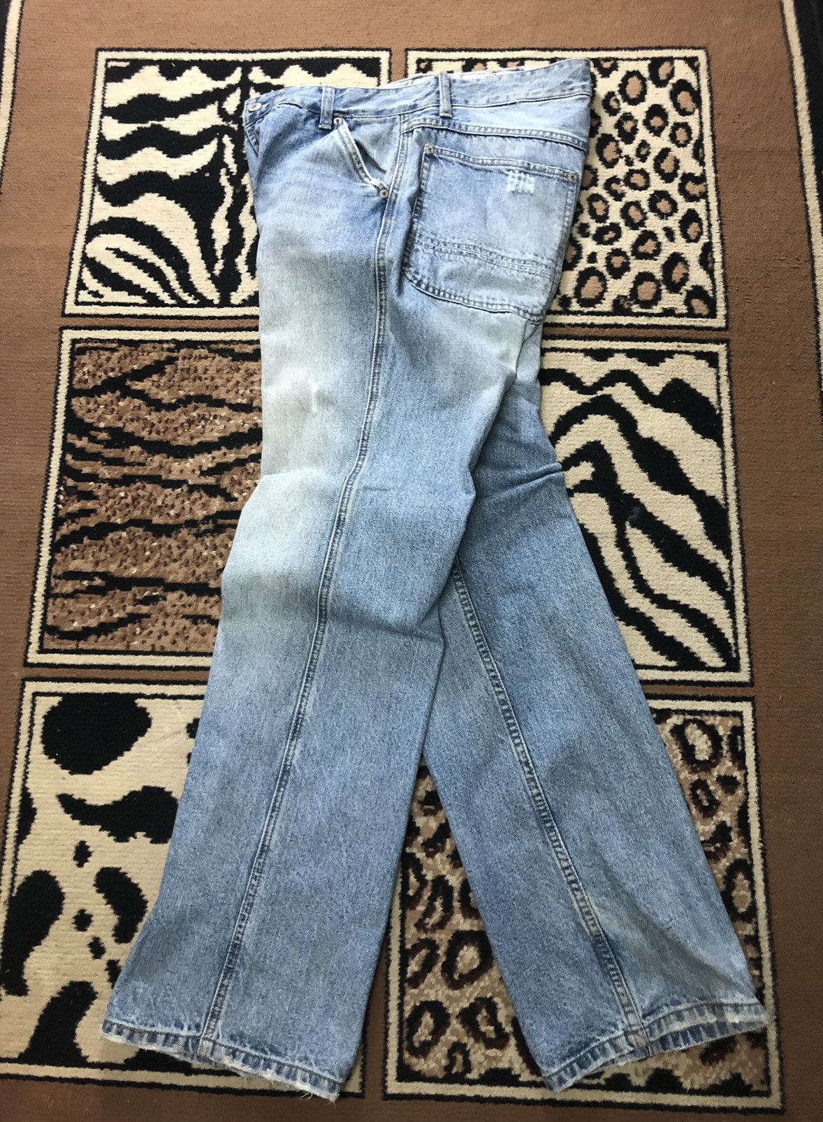 Abercrombie & Fitch × Vintage VINTAGE A&F WORKWEAR BLUE WASH DISTRESSED DENIM Size US 30 / EU 46 - 2 Thumbnail