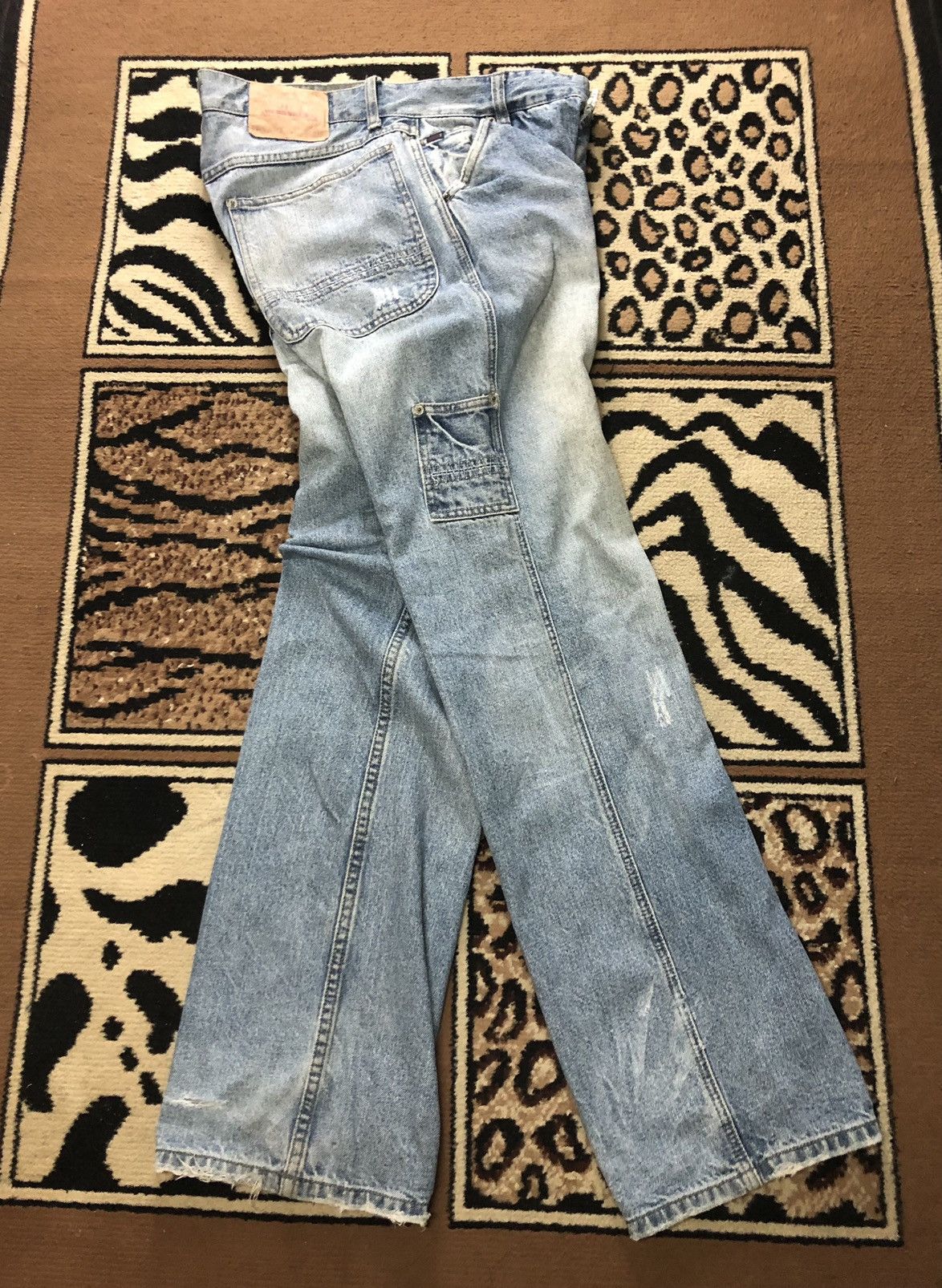 Abercrombie & Fitch × Vintage VINTAGE A&F WORKWEAR BLUE WASH DISTRESSED DENIM Size US 30 / EU 46 - 1 Thumbnail