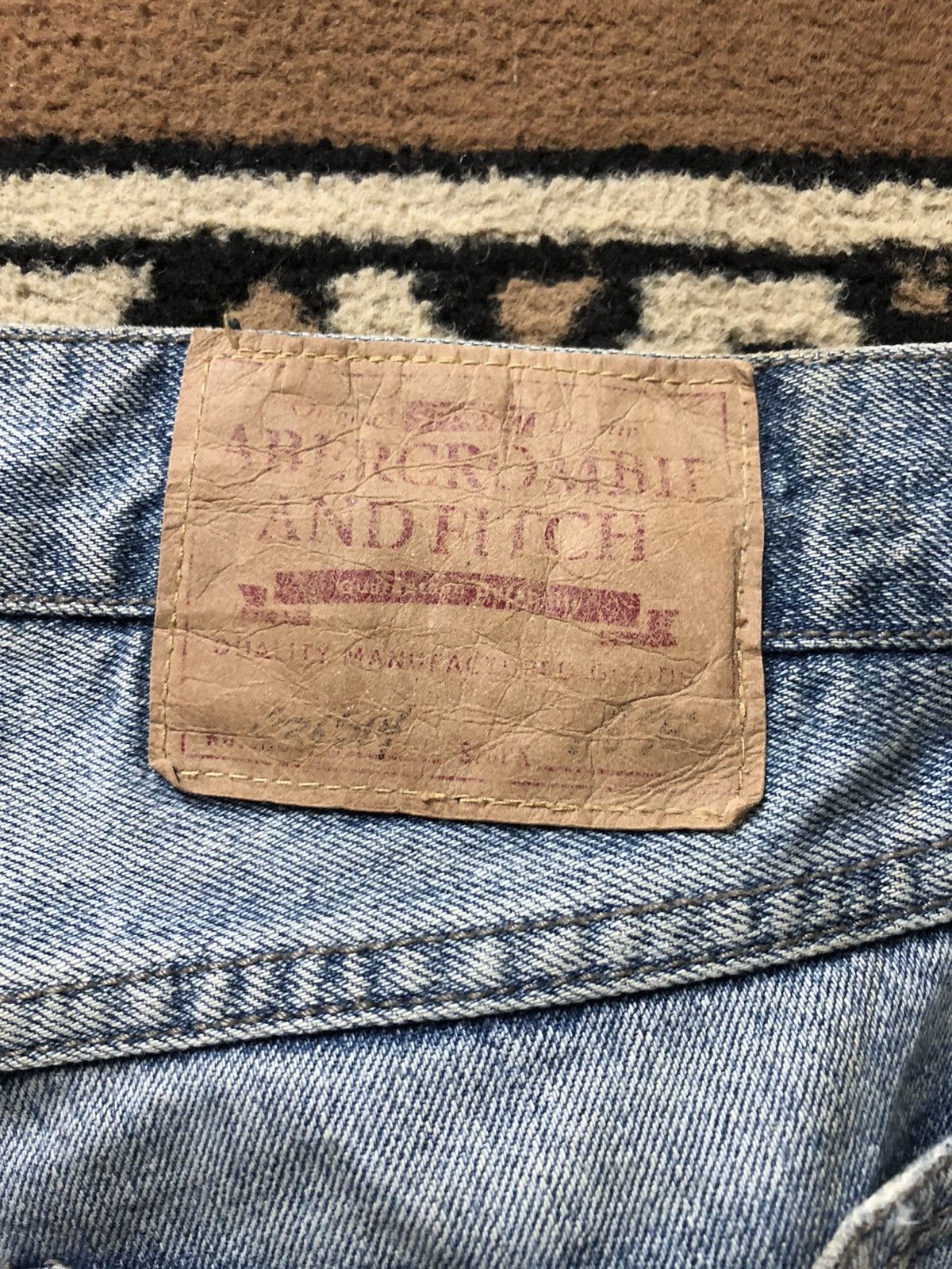 Abercrombie & Fitch × Vintage VINTAGE A&F WORKWEAR BLUE WASH DISTRESSED DENIM Size US 30 / EU 46 - 4 Thumbnail