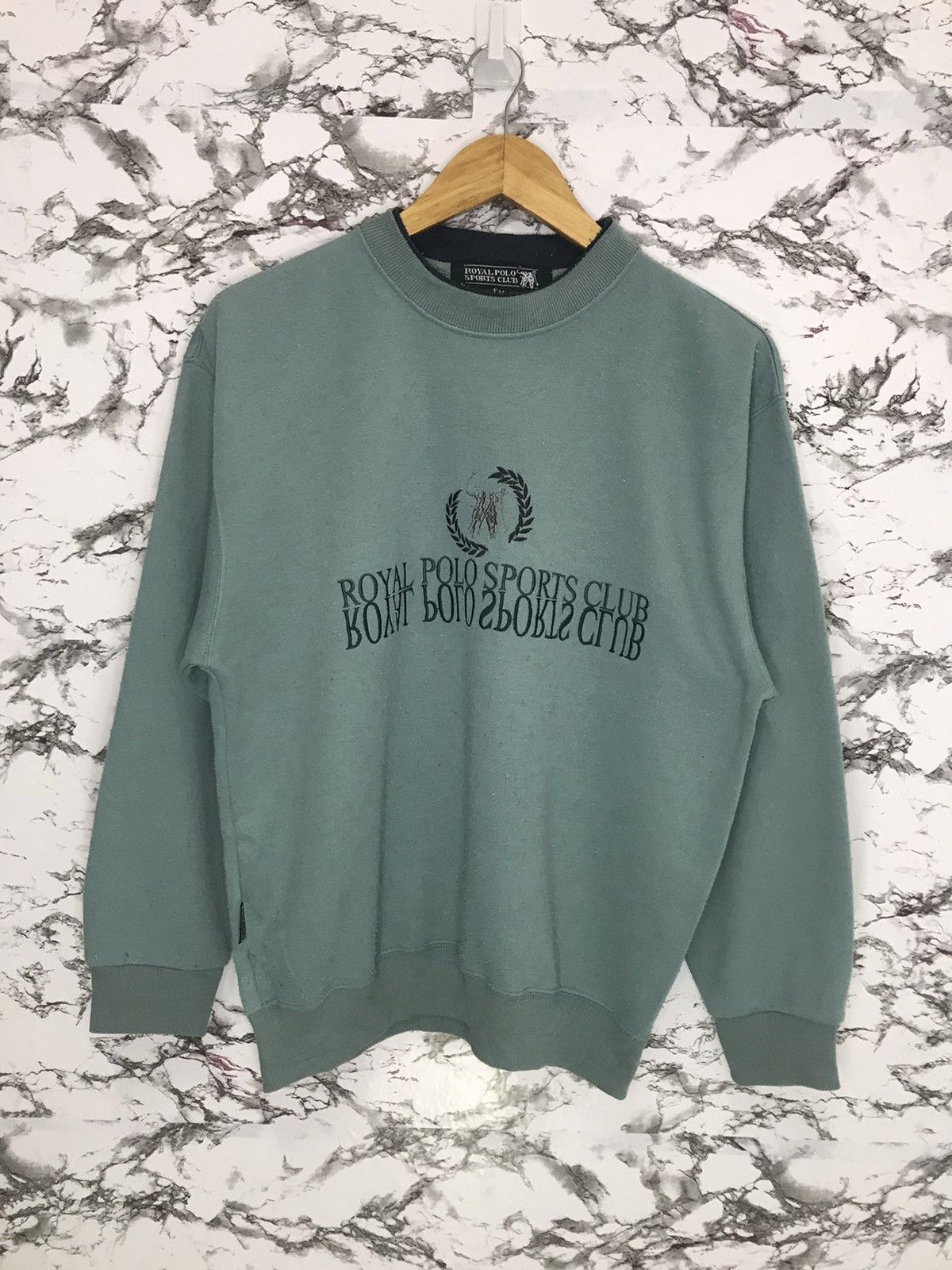 Polo Ralph Lauren × Vintage Royal Polo Sport Big Logo Spell Out Sweatshirt Size US M / EU 48-50 / 2 - 2 Thumbnail