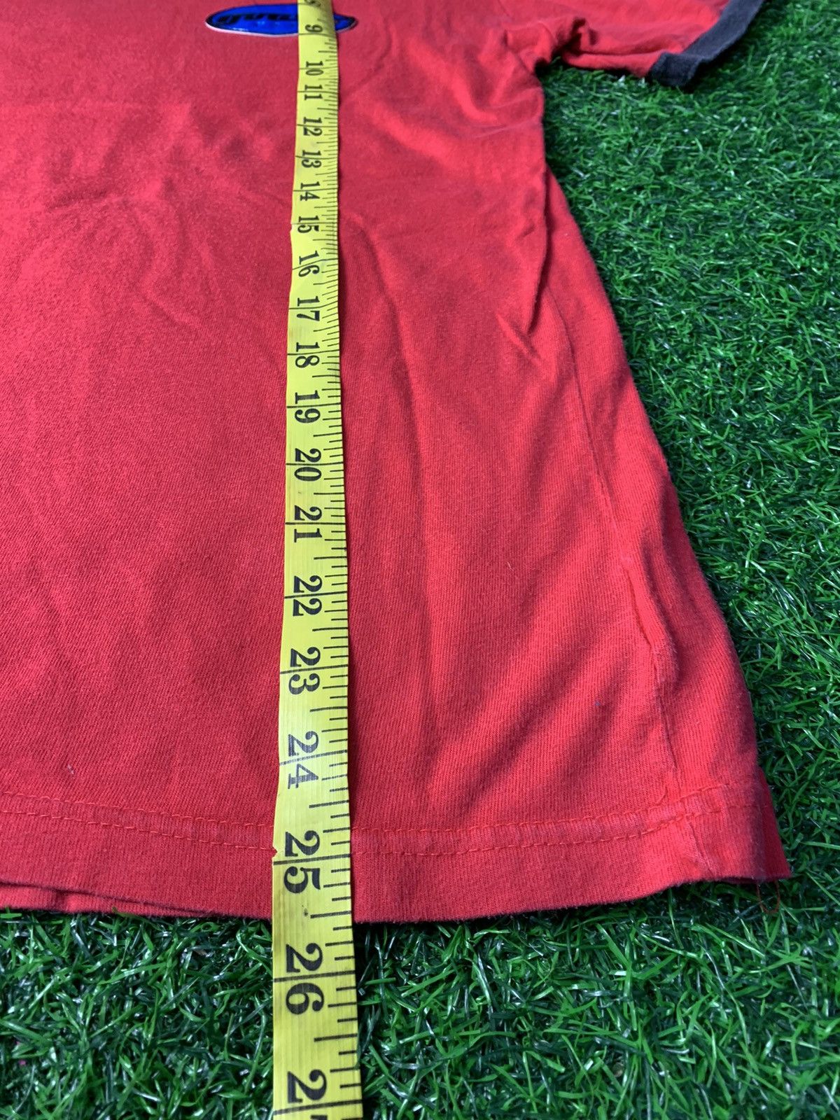 Guess Vintage 90s Guess USA V Neck Ringer Logo Tee Size US S / EU 44-46 / 1 - 9 Thumbnail
