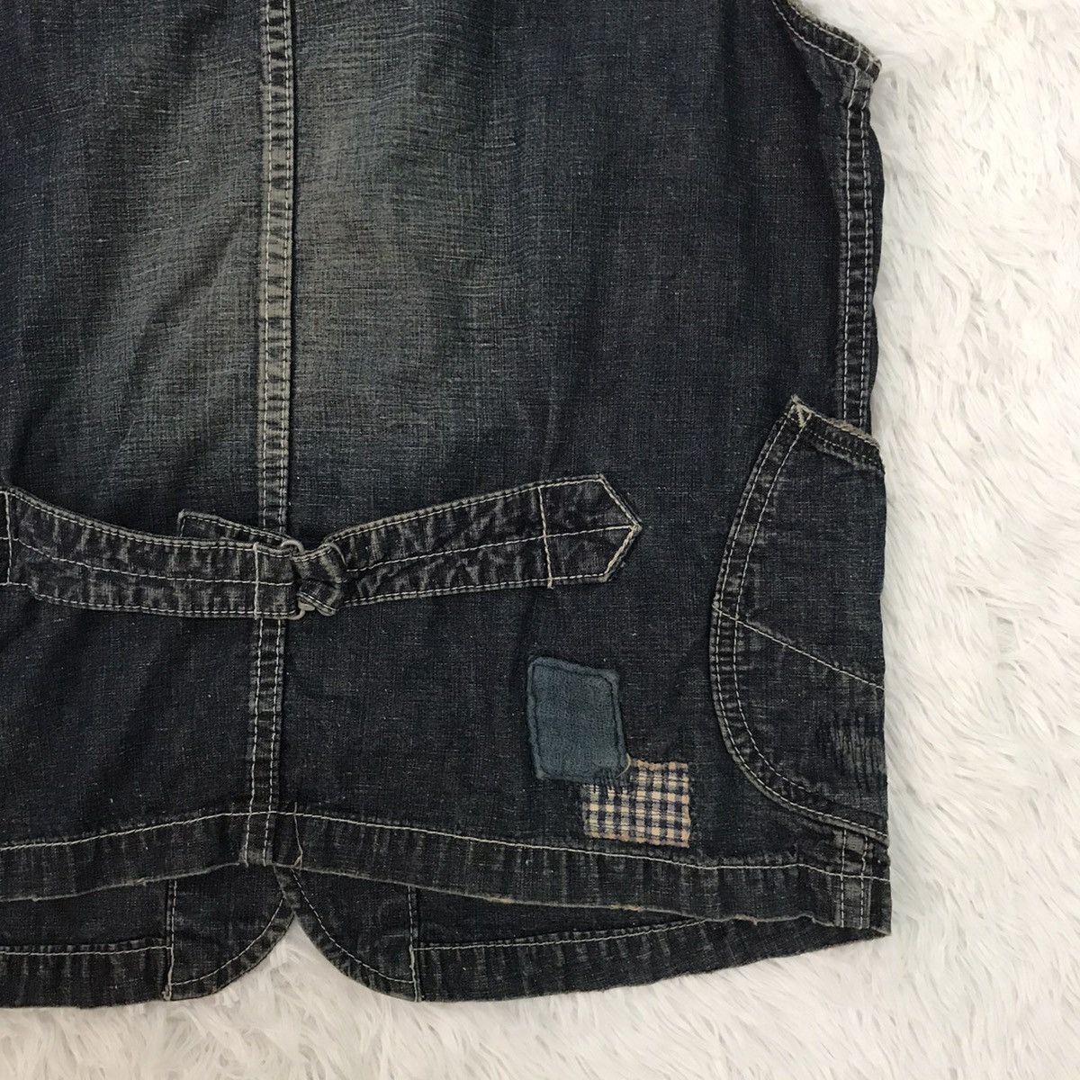Japanese Brand KU Distress Patches Vest Japan Fabric Size US M / EU 48-50 / 2 - 9 Thumbnail