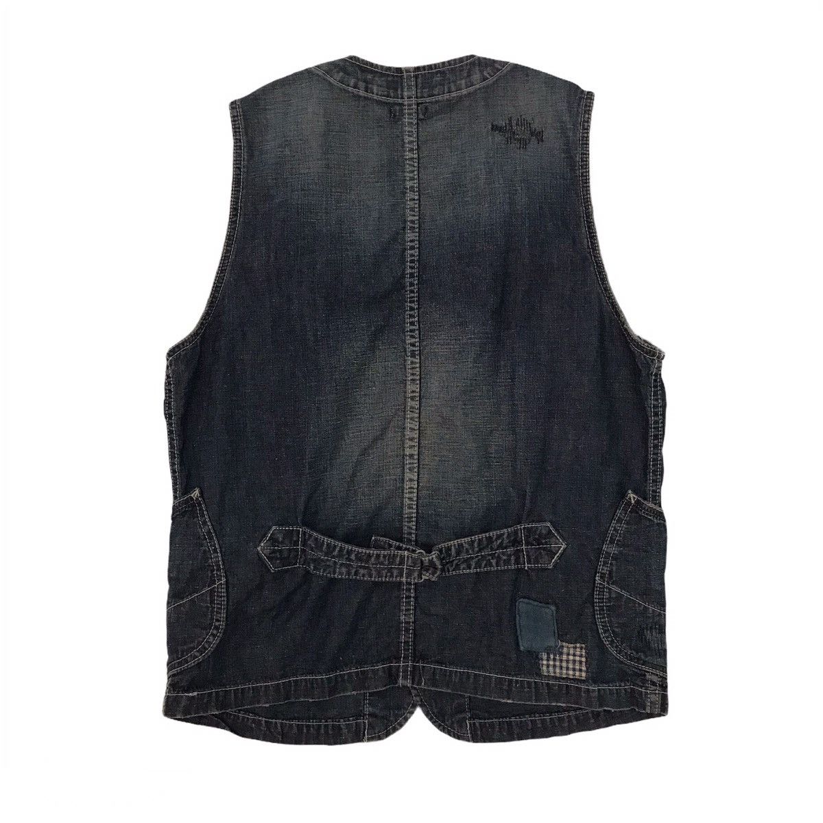 Japanese Brand KU Distress Patches Vest Japan Fabric Size US M / EU 48-50 / 2 - 2 Thumbnail