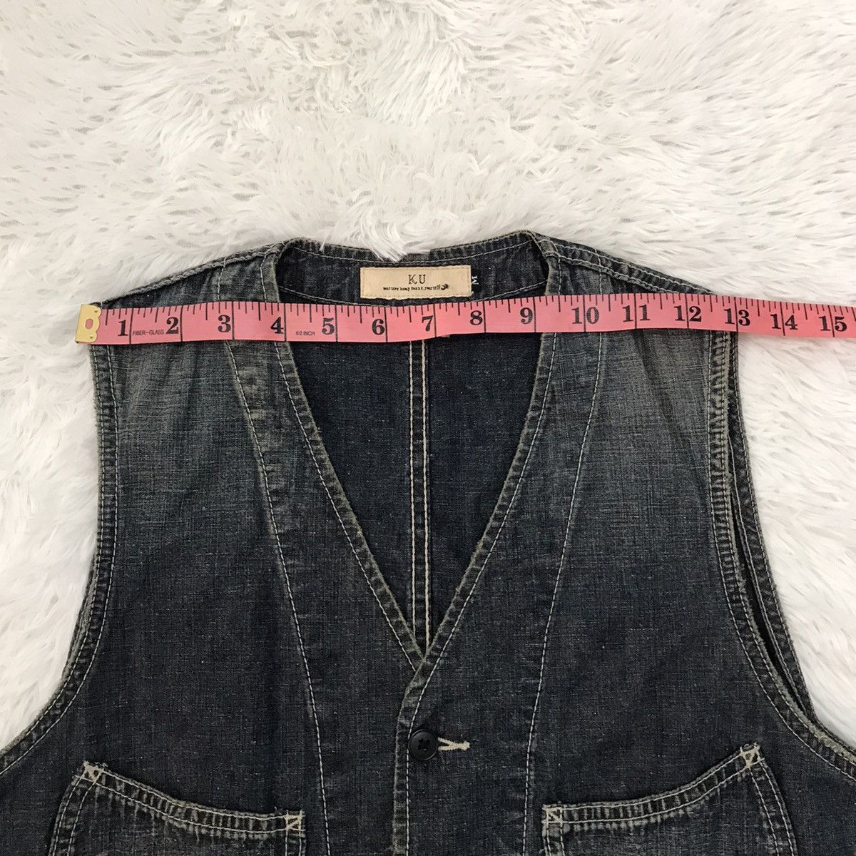 Japanese Brand KU Distress Patches Vest Japan Fabric Size US M / EU 48-50 / 2 - 18 Thumbnail