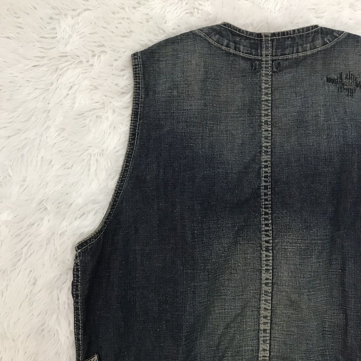 Japanese Brand KU Distress Patches Vest Japan Fabric Size US M / EU 48-50 / 2 - 7 Thumbnail