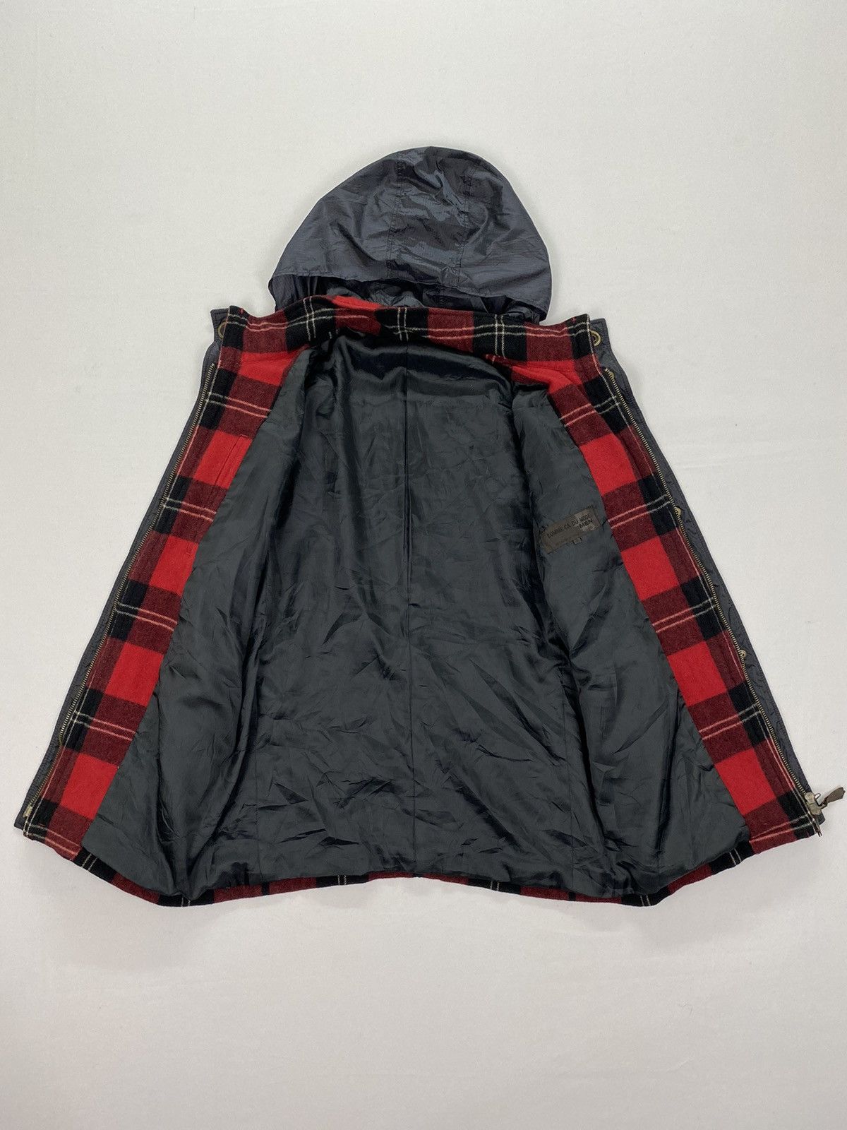 Comme Ca Ism × Japanese Brand Comme Ca Du Mode Men Plaid Hooded Jacket Size US S / EU 44-46 / 1 - 8 Thumbnail