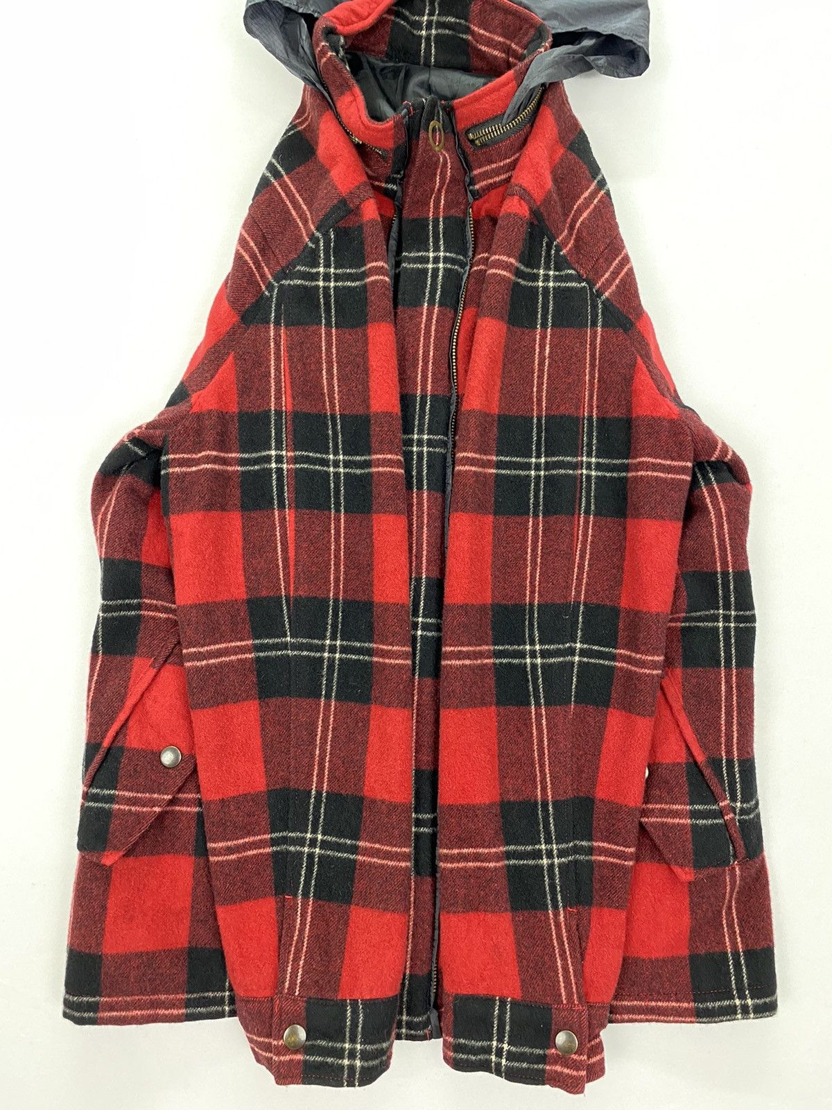 Comme Ca Ism × Japanese Brand Comme Ca Du Mode Men Plaid Hooded Jacket Size US S / EU 44-46 / 1 - 5 Thumbnail