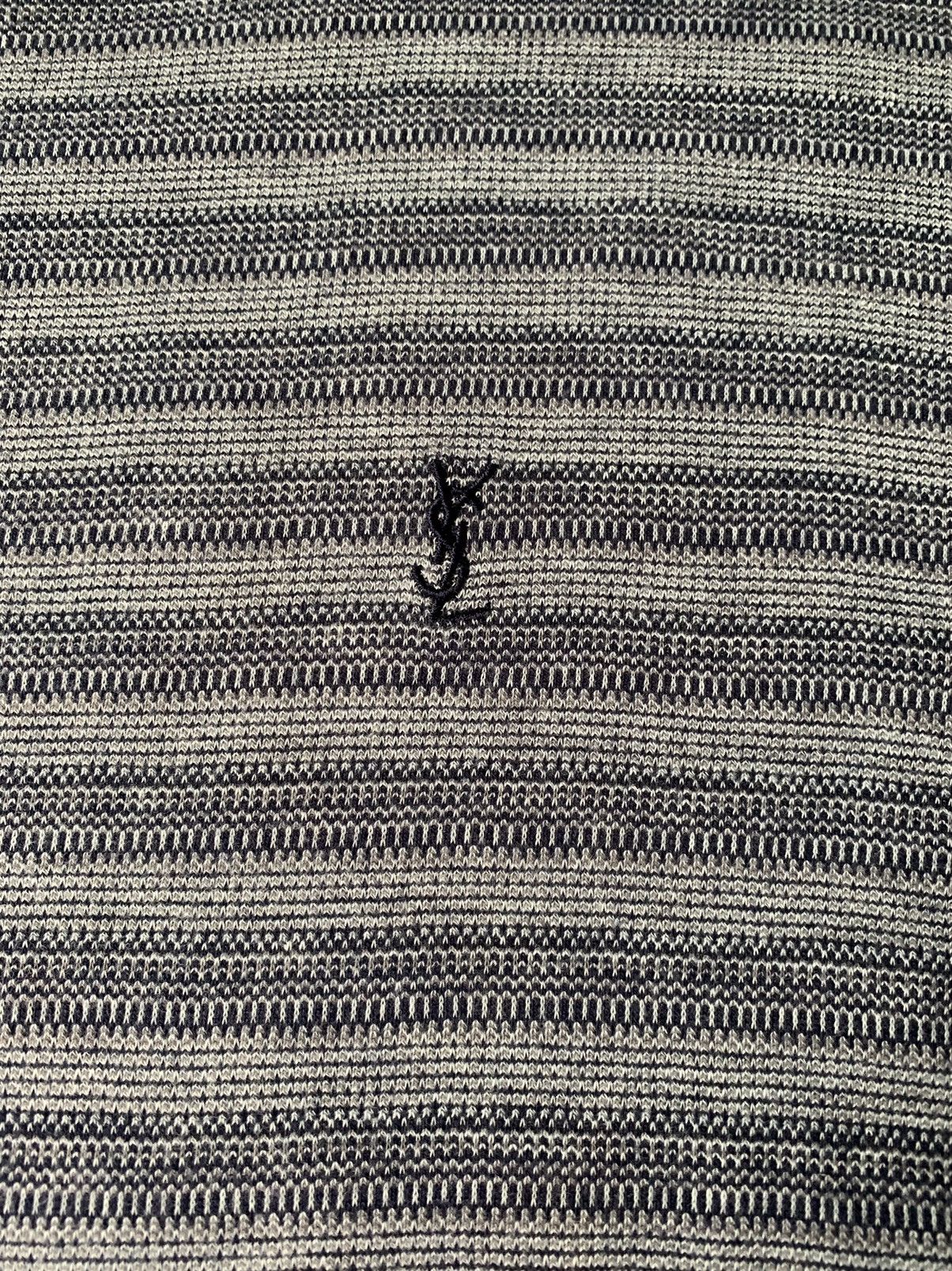 Yves Saint Laurent Yves Saint Laurent Pour Homme Tee Stripe Embroidery Logo Size US S / EU 44-46 / 1 - 2 Thumbnail